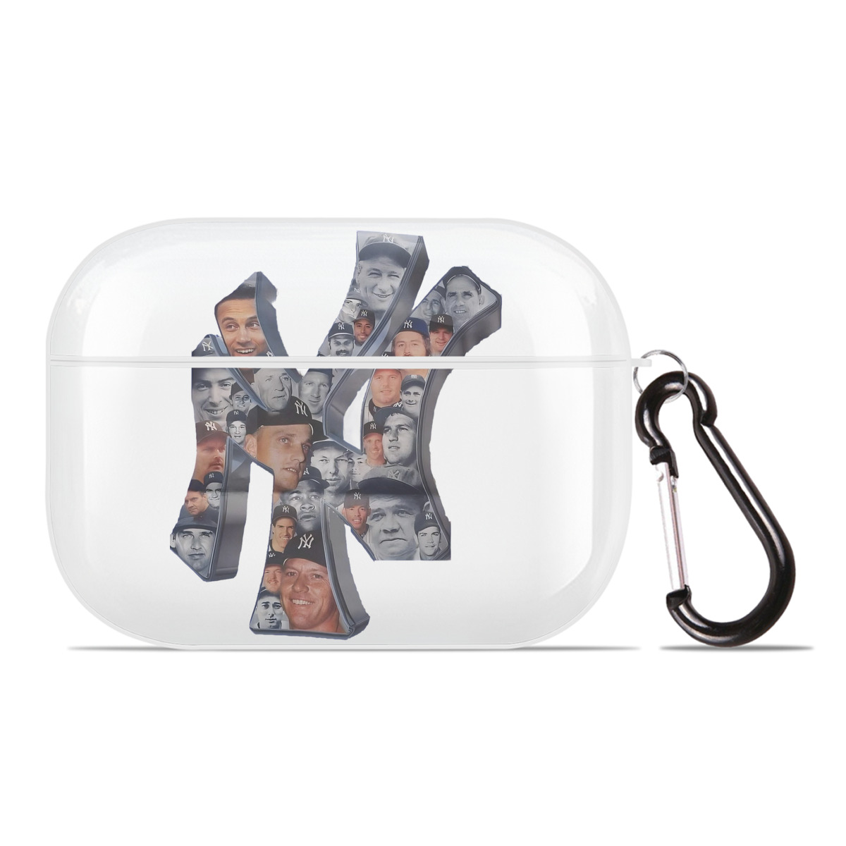 New York Yankees 279 AirPods Pro Hard Case White With Keychain, Durable Flexible PC, Precise Cutouts, Anti-Fingerprint, Yellowing & Scratch Resistant, Full Protection, Washable