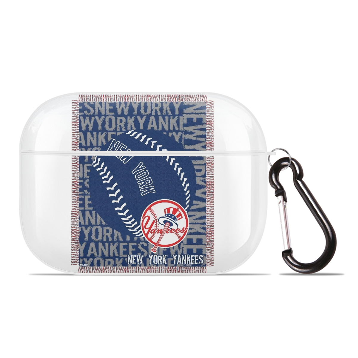 New York Yankees 65 AirPods Pro Hard Case White With Keychain, Durable Flexible PC, Precise Cutouts, Anti-Fingerprint, Yellowing & Scratch Resistant, Full Protection, Washable
