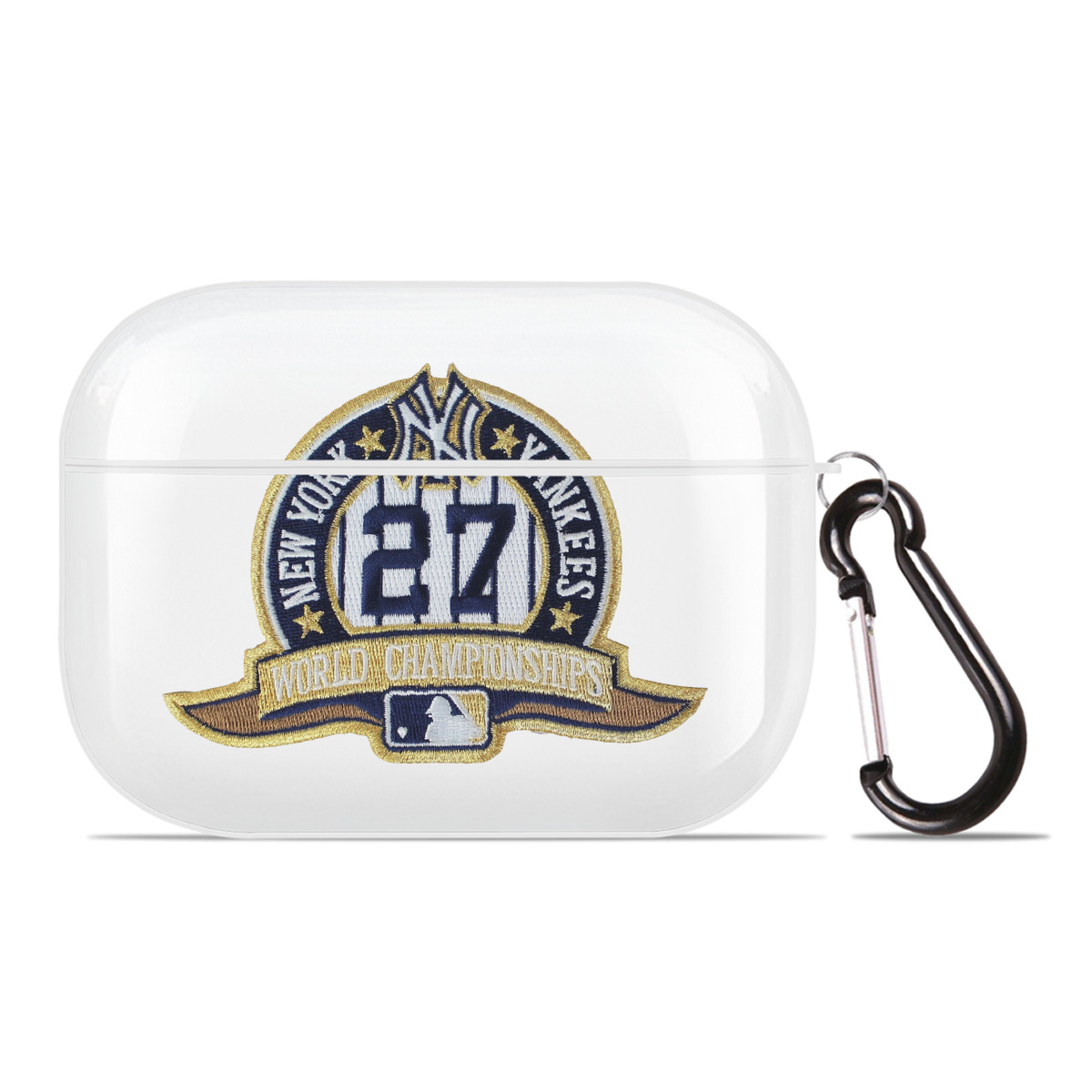 New York Yankees 271 AirPods Pro Hard Case White With Keychain, Durable Flexible PC, Precise Cutouts, Anti-Fingerprint, Yellowing & Scratch Resistant, Full Protection, Washable
