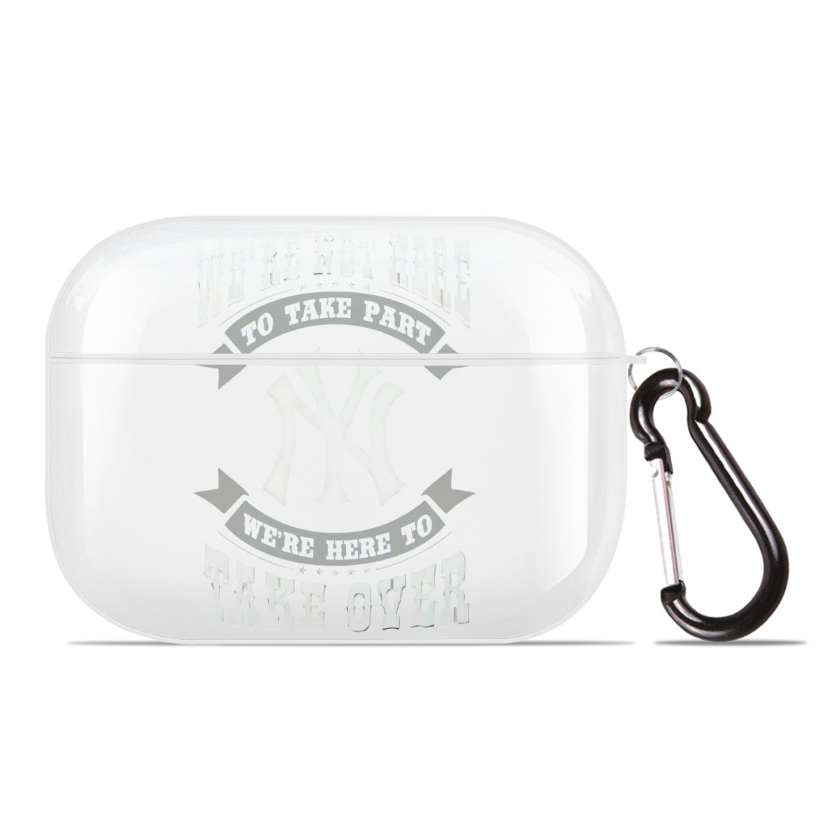 New York Yankees 276 AirPods Pro Hard Case White With Keychain, Durable Flexible PC, Precise Cutouts, Anti-Fingerprint, Yellowing & Scratch Resistant, Full Protection, Washable