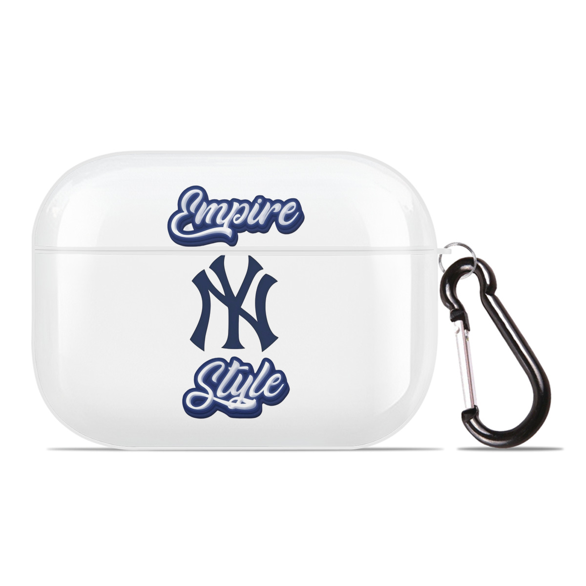 New York Yankees Empire Yankees Style AirPods Pro Hard Case White With Keychain, Durable Flexible PC, Precise Cutouts, Anti-Fingerprint, Yellowing & Scratch Resistant, Full Protection, Washable