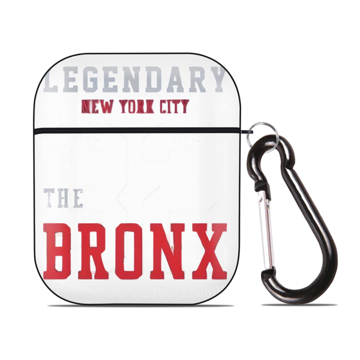 New York Yankees 24 AirPods 2 Case Hard Shell Black, Flexible PC Material, Precise Cutouts, Full Protection, Anti-Fingerprint, Washable, Includes Keychain – Durable & Slim Design