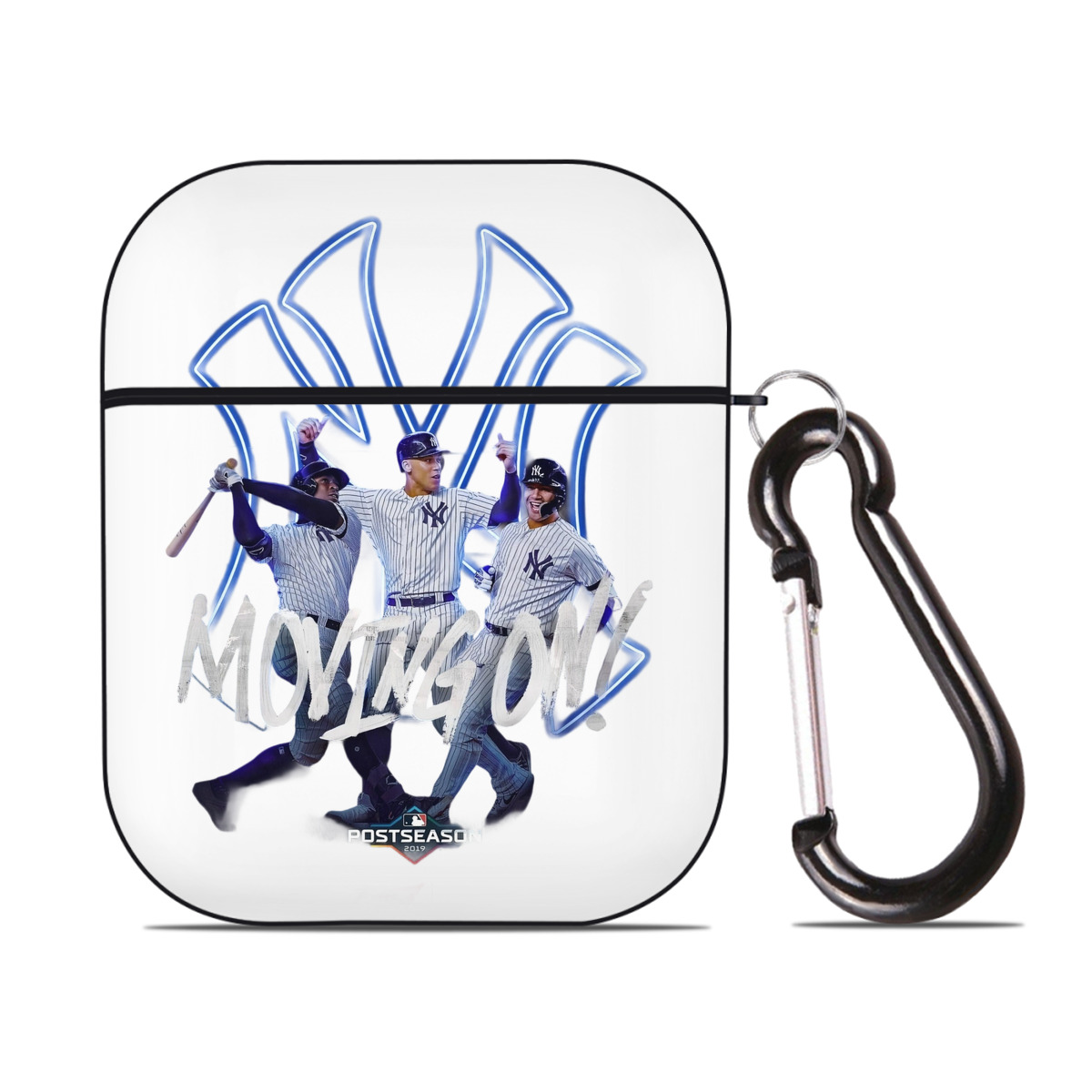 New York Yankees 280 AirPods 2 Case Hard Shell Black, Flexible PC Material, Precise Cutouts, Full Protection, Anti-Fingerprint, Washable, Includes Keychain – Durable & Slim Design