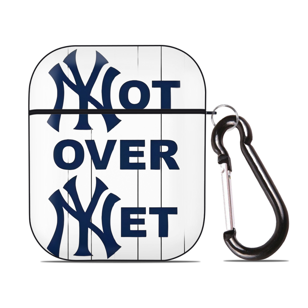 New York Yankees Not over Net AirPods 2 Case Hard Shell Black, Flexible PC Material, Precise Cutouts, Full Protection, Anti-Fingerprint, Washable, Includes Keychain – Durable & Slim Design