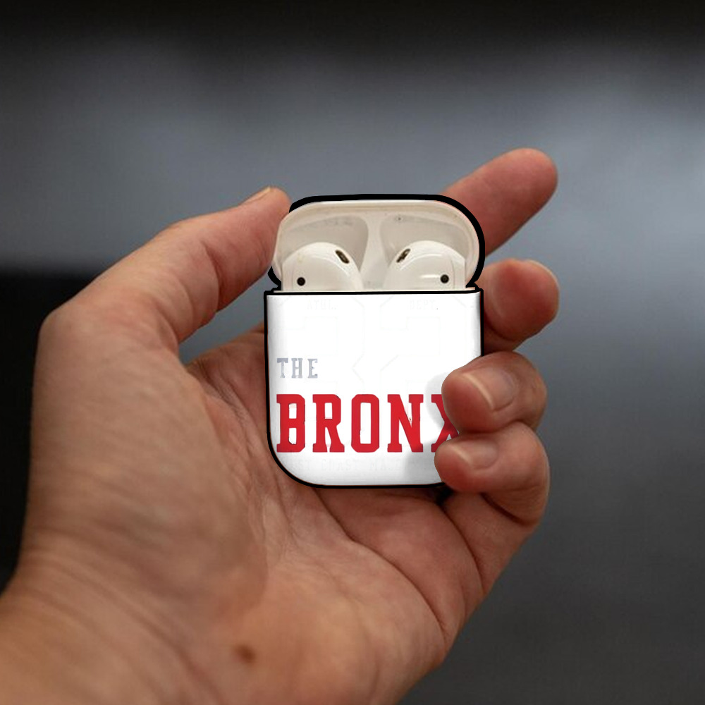 New York Yankees 24 AirPods 2 Case Hard Shell Black, Flexible PC Material, Precise Cutouts, Full Protection, Anti-Fingerprint, Washable, Includes Keychain – Durable & Slim Design