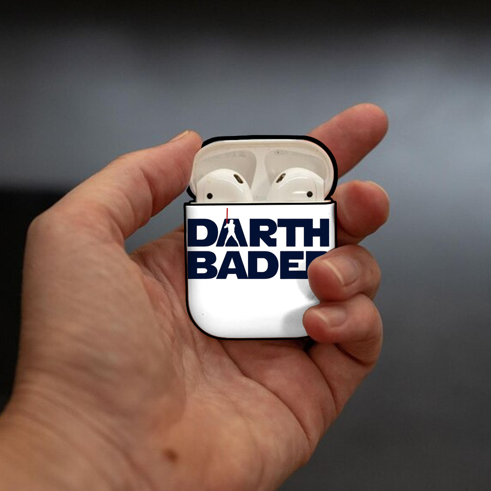 New York Yankees Harrison Bader Darth Bader AirPods 2 Case Hard Shell Black, Flexible PC Material, Precise Cutouts, Full Protection, Anti-Fingerprint, Washable, Includes Keychain – Durable & Slim Design