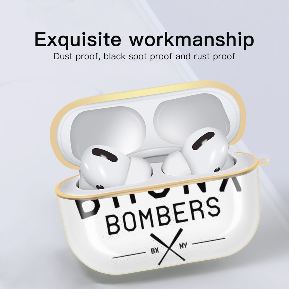 New York Yankees The Bronx Bombers 1903 Luxury Gold AirPods Pro Case With Keychain, Flexible PC Material, Full Protection, Precise Cutouts, Anti-Fingerprint, Washable, Durable Design