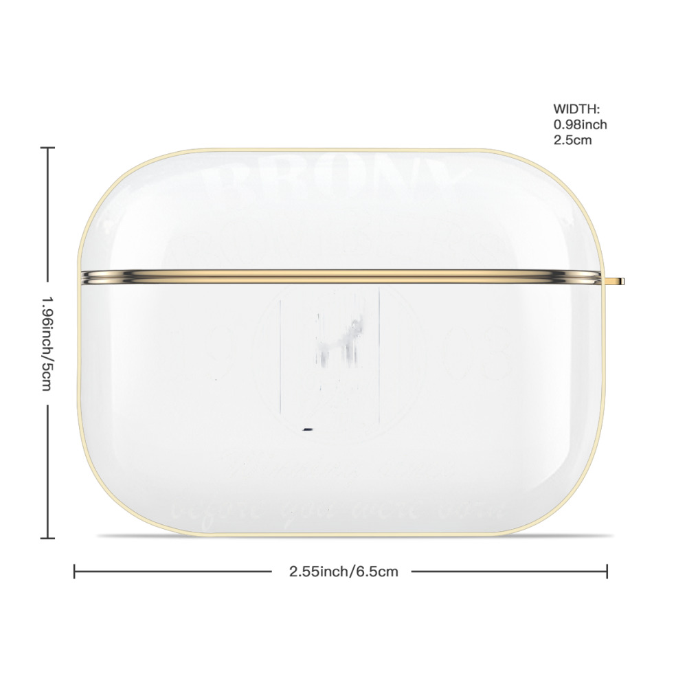 New York Yankees 33 Luxury Gold AirPods Pro Case With Keychain, Flexible PC Material, Full Protection, Precise Cutouts, Anti-Fingerprint, Washable, Durable Design