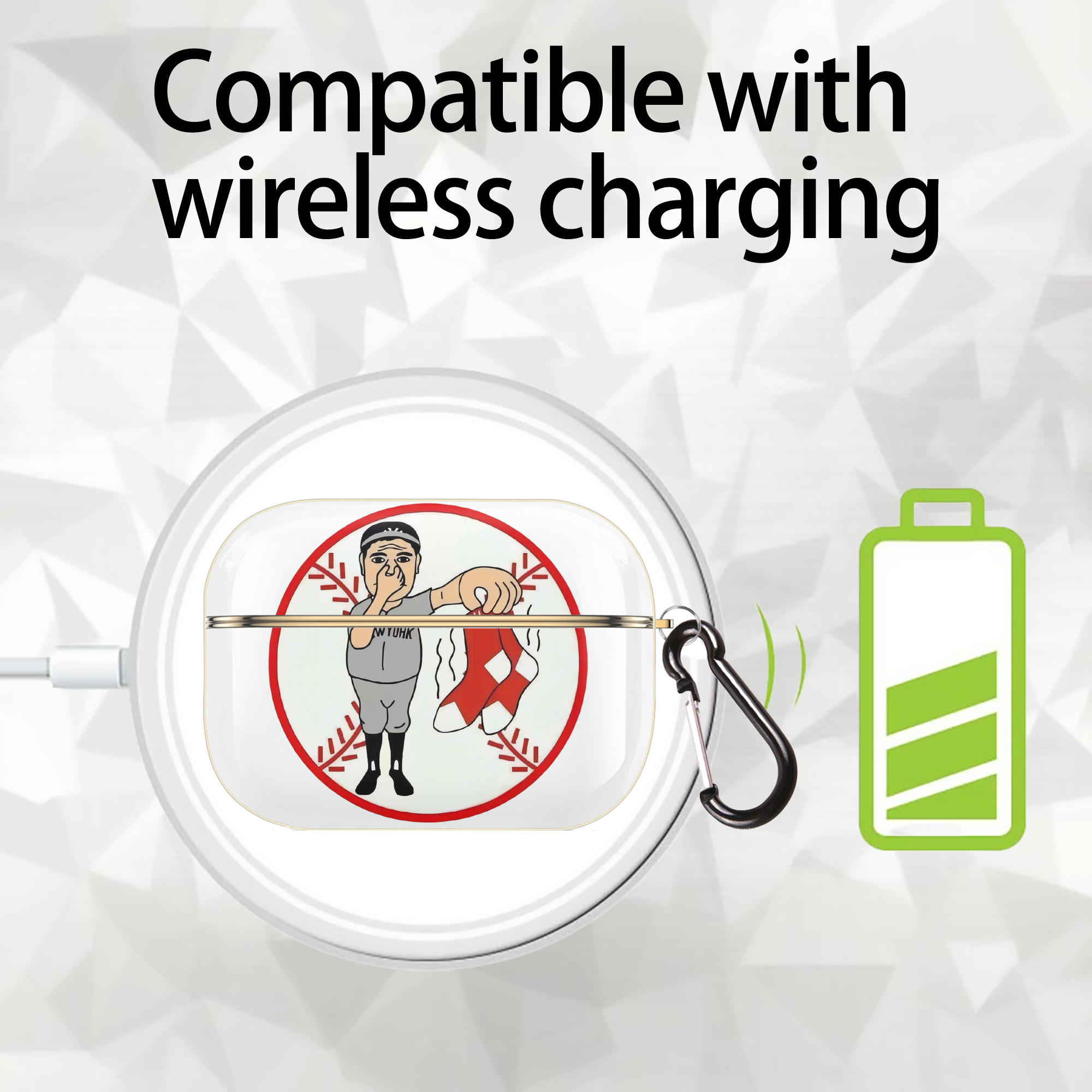 New York Yankees Duty Red Sox Luxury Gold AirPods Pro Case With Keychain, Flexible PC Material, Full Protection, Precise Cutouts, Anti-Fingerprint, Washable, Durable Design