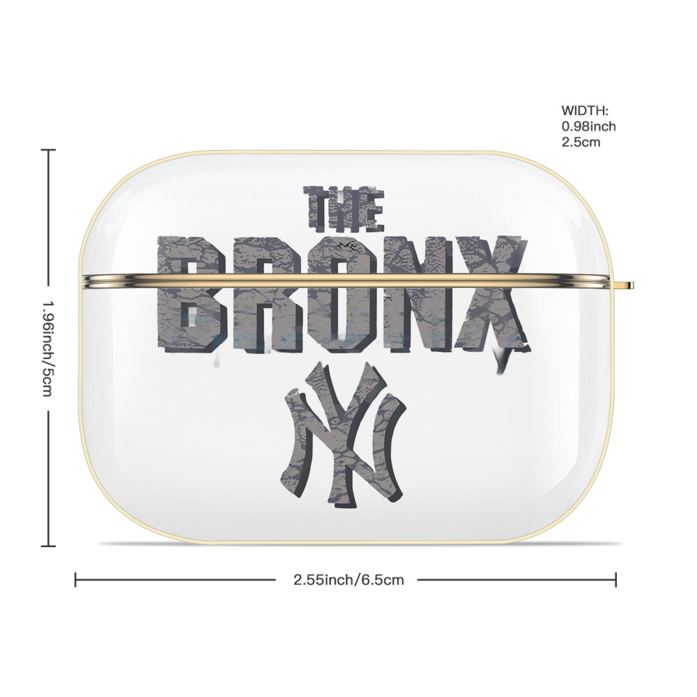 New York Yankees The Bronx Luxury Gold AirPods Pro Case With Keychain, Flexible PC Material, Full Protection, Precise Cutouts, Anti-Fingerprint, Washable, Durable Design