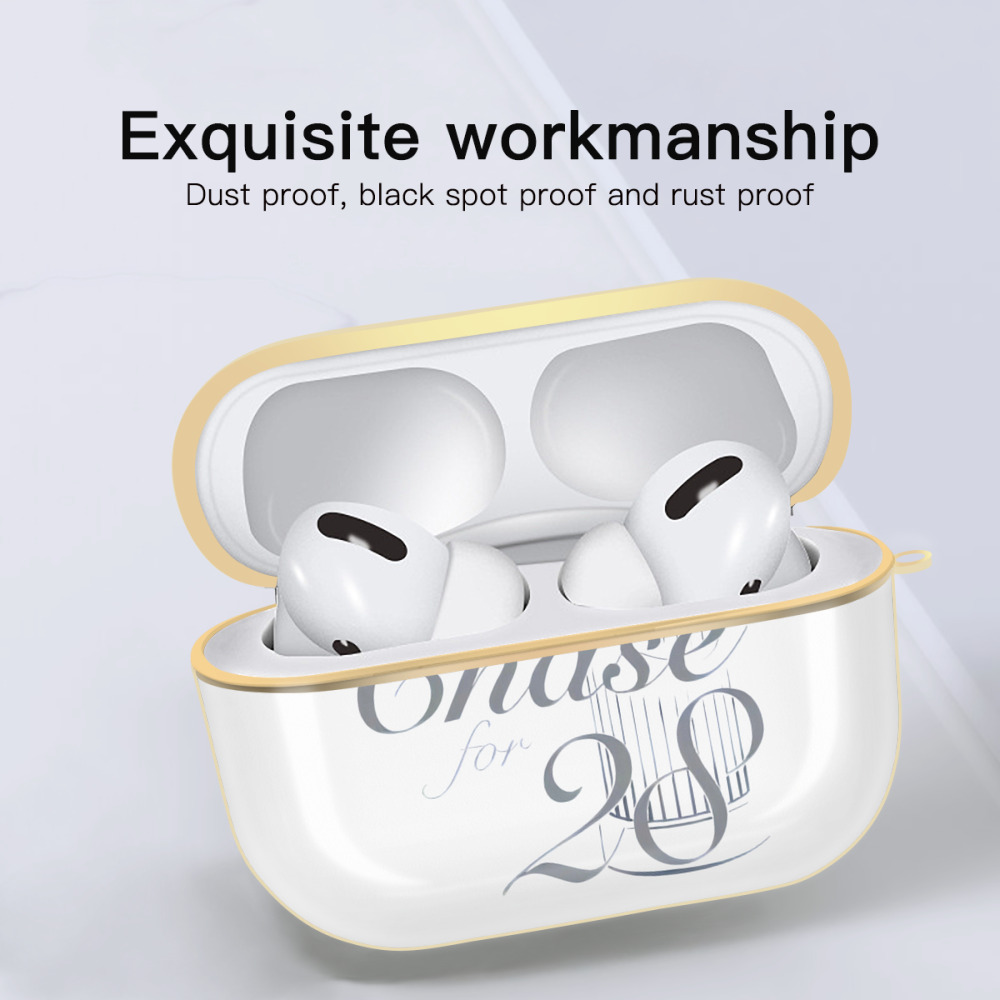 New York Yankees The Chase for 28 Luxury Gold AirPods Pro Case With Keychain, Flexible PC Material, Full Protection, Precise Cutouts, Anti-Fingerprint, Washable, Durable Design