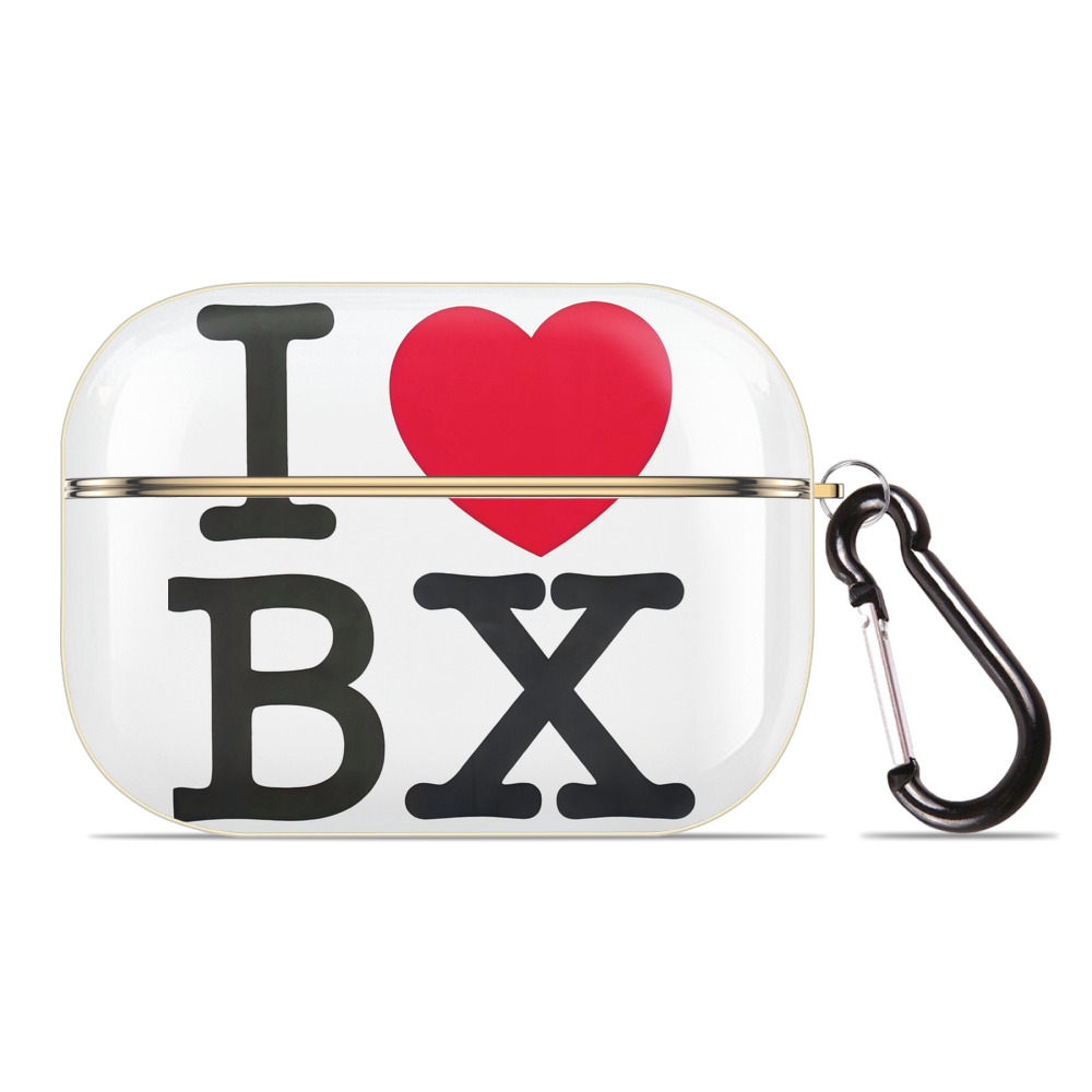 New York Yankees I Love BX Luxury Gold AirPods Pro Case With Keychain, Flexible PC Material, Full Protection, Precise Cutouts, Anti-Fingerprint, Washable, Durable Design