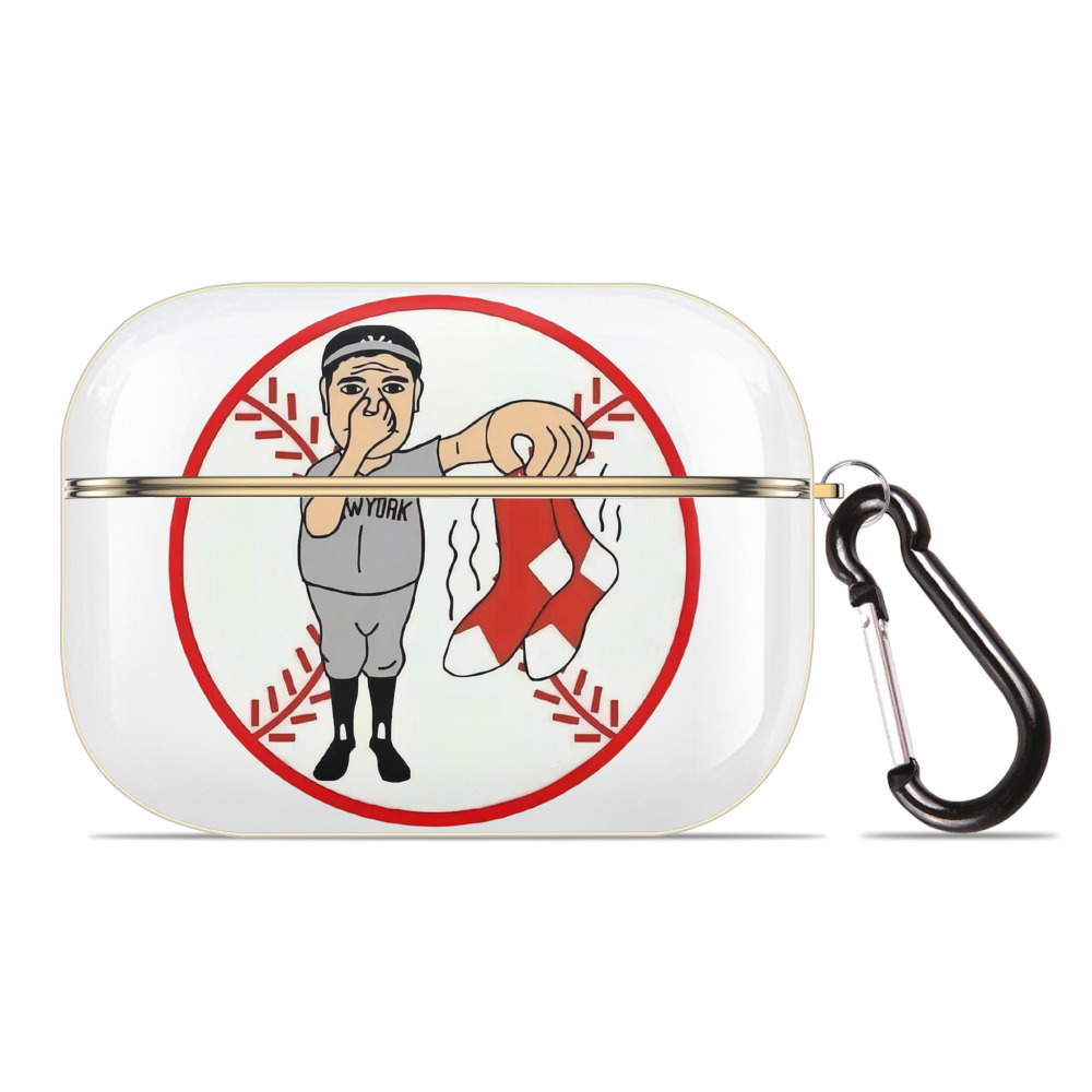 New York Yankees Duty Red Sox Luxury Gold AirPods Pro Case With Keychain, Flexible PC Material, Full Protection, Precise Cutouts, Anti-Fingerprint, Washable, Durable Design