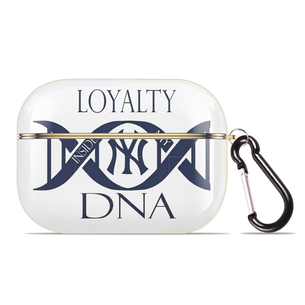 New York Yankees Loyalty DNA Luxury Gold AirPods Pro Case With Keychain, Flexible PC Material, Full Protection, Precise Cutouts, Anti-Fingerprint, Washable, Durable Design
