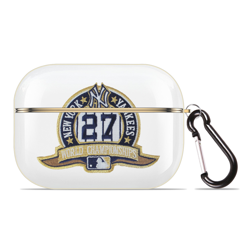 New York Yankees 271 Luxury Gold AirPods Pro Case With Keychain, Flexible PC Material, Full Protection, Precise Cutouts, Anti-Fingerprint, Washable, Durable Design