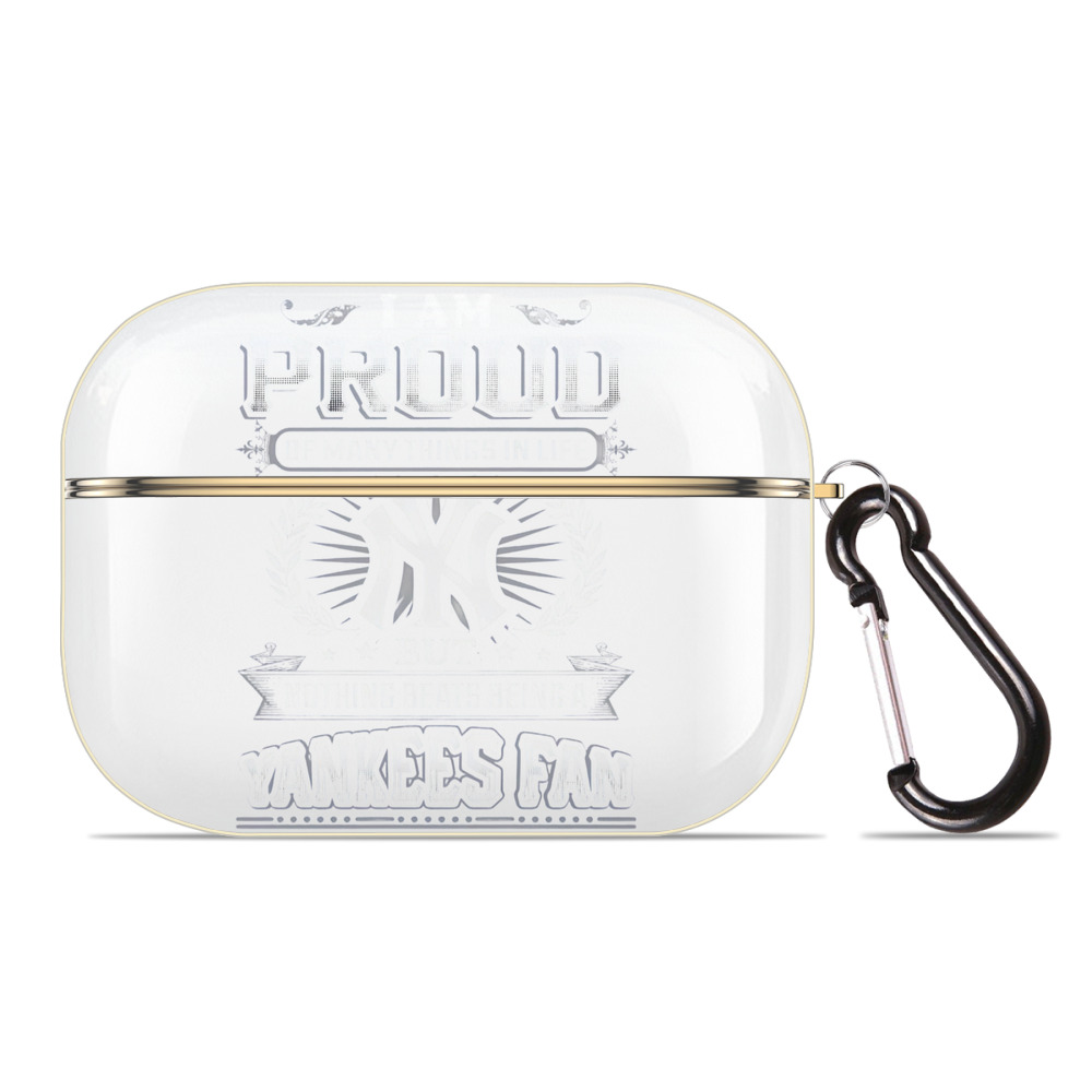 New York Yankees 275 Luxury Gold AirPods Pro Case With Keychain, Flexible PC Material, Full Protection, Precise Cutouts, Anti-Fingerprint, Washable, Durable Design