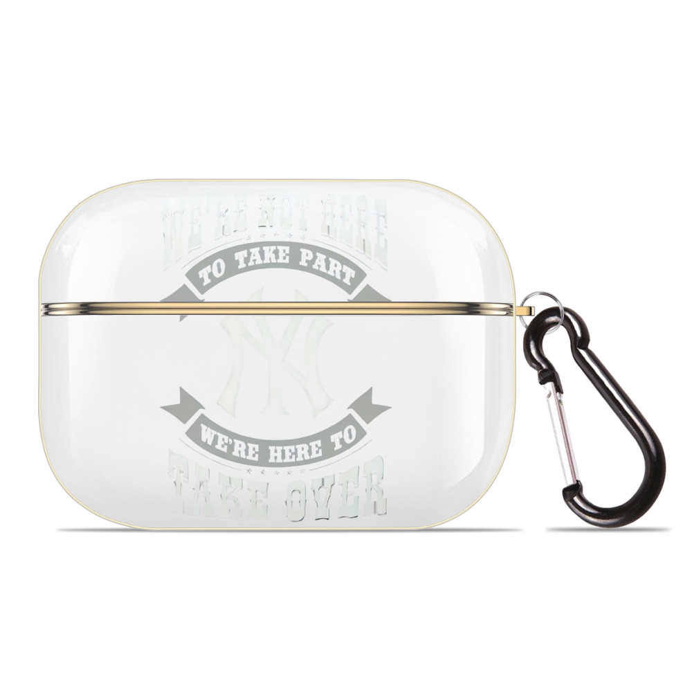 New York Yankees 276 Luxury Gold AirPods Pro Case With Keychain, Flexible PC Material, Full Protection, Precise Cutouts, Anti-Fingerprint, Washable, Durable Design