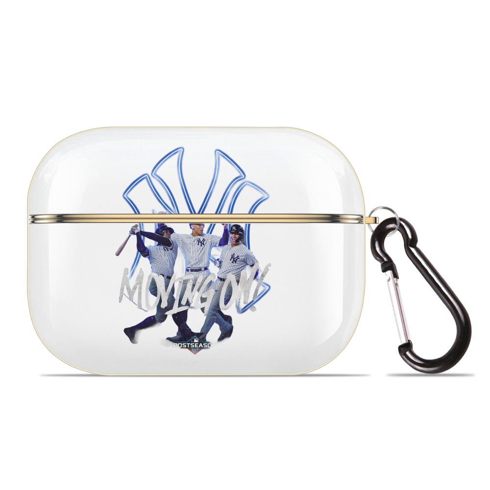 New York Yankees 280 Luxury Gold AirPods Pro Case With Keychain, Flexible PC Material, Full Protection, Precise Cutouts, Anti-Fingerprint, Washable, Durable Design