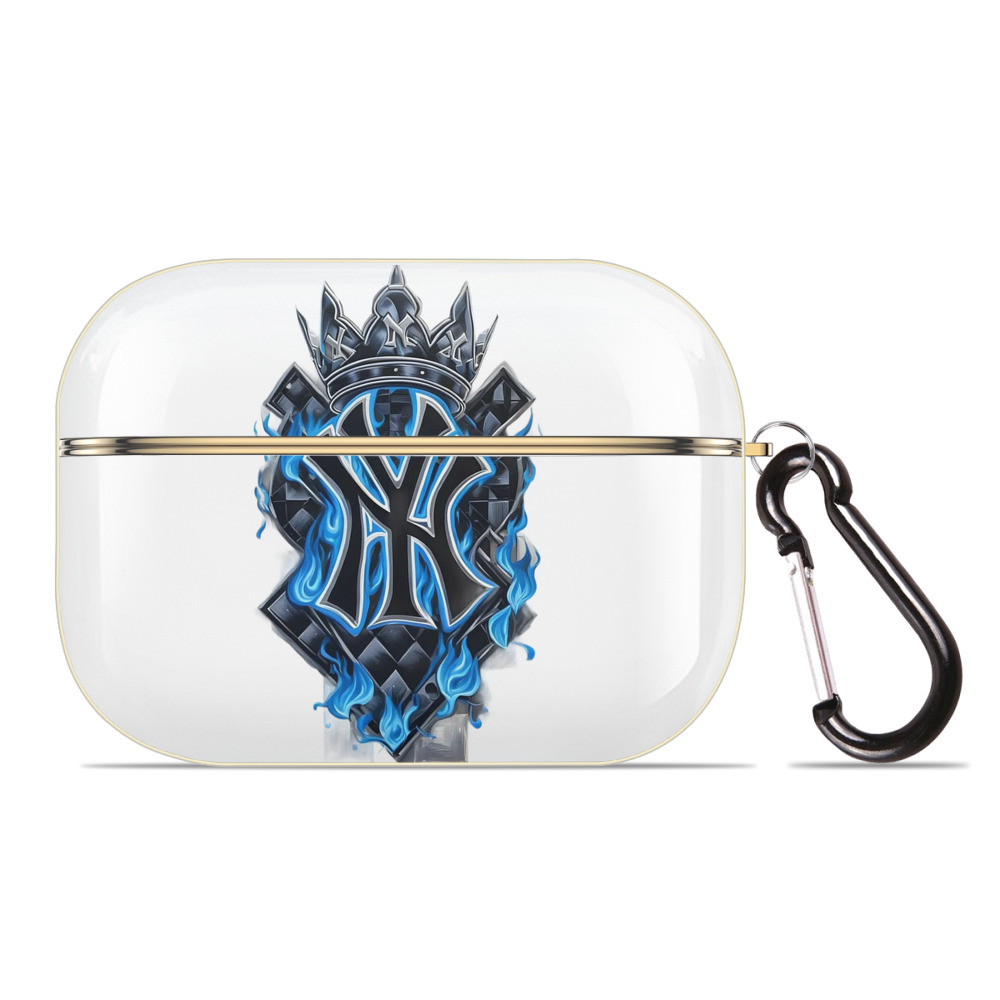 New York Yankees 285 Luxury Gold AirPods Pro Case With Keychain, Flexible PC Material, Full Protection, Precise Cutouts, Anti-Fingerprint, Washable, Durable Design