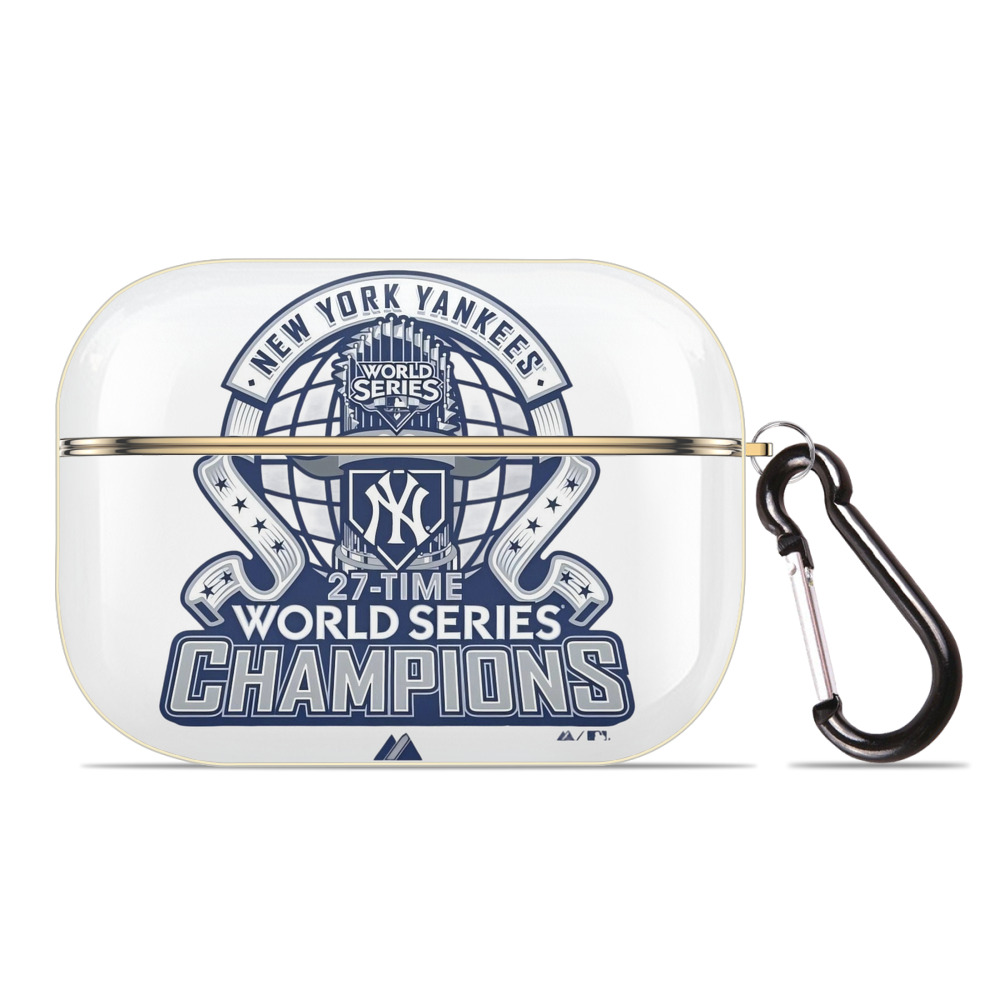 New York Yankees 2009 27th WS Champions Blue Luxury Gold AirPods Pro Case With Keychain, Flexible PC Material, Full Protection, Precise Cutouts, Anti-Fingerprint, Washable, Durable Design