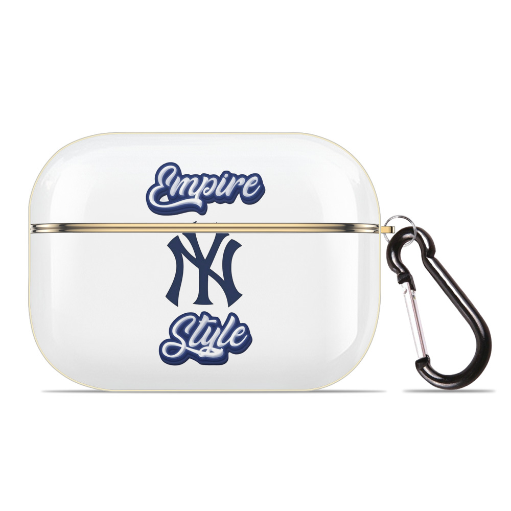 New York Yankees Empire Yankees Style Luxury Gold AirPods Pro Case With Keychain, Flexible PC Material, Full Protection, Precise Cutouts, Anti-Fingerprint, Washable, Durable Design