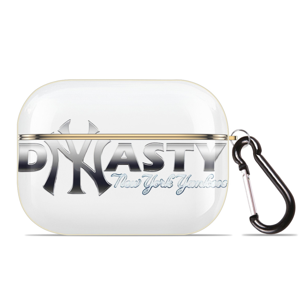 New York Yankees Dyasty Luxury Gold AirPods Pro Case With Keychain, Flexible PC Material, Full Protection, Precise Cutouts, Anti-Fingerprint, Washable, Durable Design