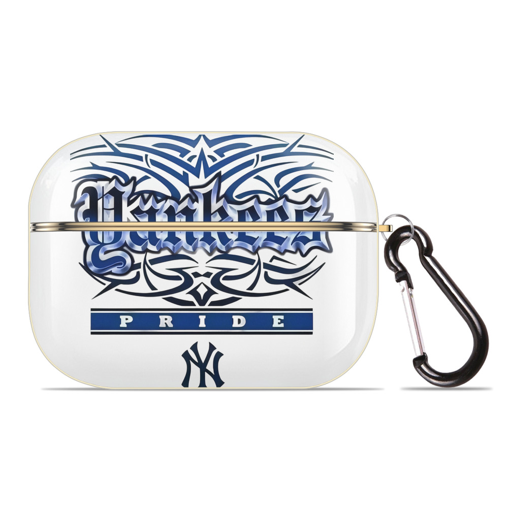 New York Yankees 278 Luxury Gold AirPods Pro Case With Keychain, Flexible PC Material, Full Protection, Precise Cutouts, Anti-Fingerprint, Washable, Durable Design