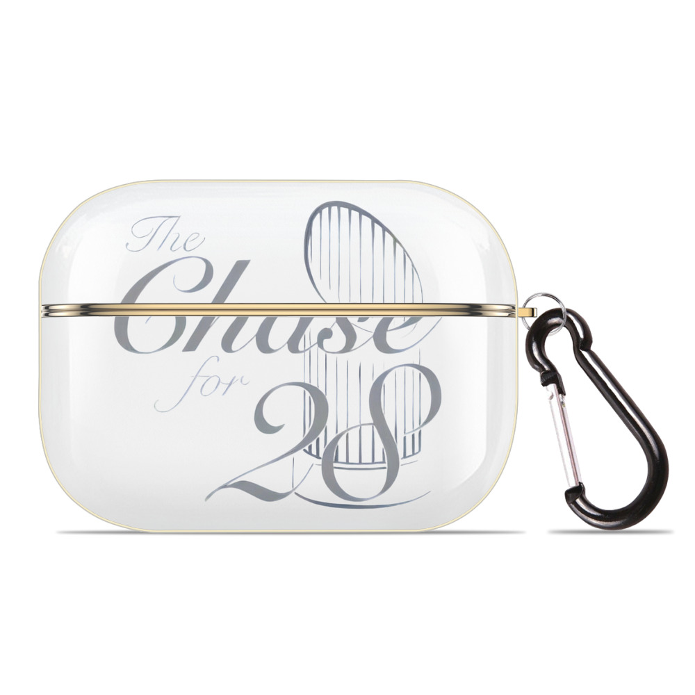 New York Yankees The Chase for 28 Luxury Gold AirPods Pro Case With Keychain, Flexible PC Material, Full Protection, Precise Cutouts, Anti-Fingerprint, Washable, Durable Design