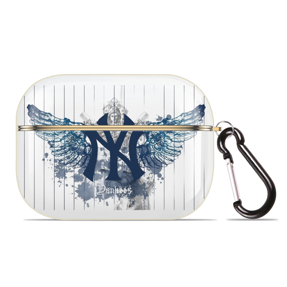 New York Yankees 293 Luxury Gold AirPods Pro Case With Keychain, Flexible PC Material, Full Protection, Precise Cutouts, Anti-Fingerprint, Washable, Durable Design