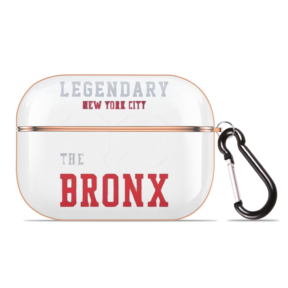 New York Yankees 24 AirPods Pro Protective Case Rose Gold, Flexible PC Material, Precise Fit, Anti-Slip Cover, Full Protection, Fingerprint Resistant, Washable With Keychain