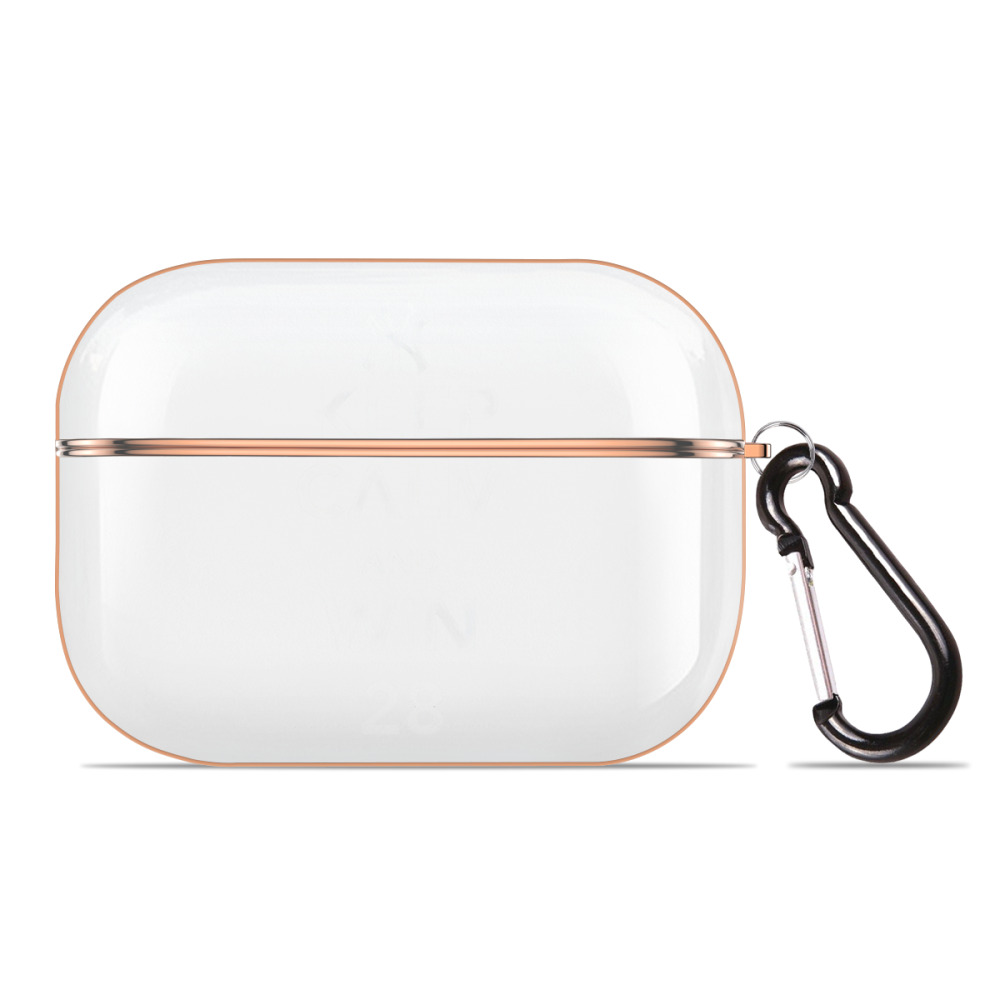 New York Yankees 47 AirPods Pro Protective Case Rose Gold, Flexible PC Material, Precise Fit, Anti-Slip Cover, Full Protection, Fingerprint Resistant, Washable With Keychain