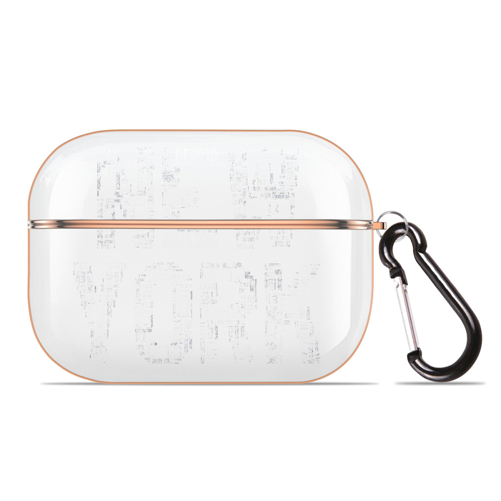 New York Yankees 277 AirPods Pro Protective Case Rose Gold, Flexible PC Material, Precise Fit, Anti-Slip Cover, Full Protection, Fingerprint Resistant, Washable With Keychain