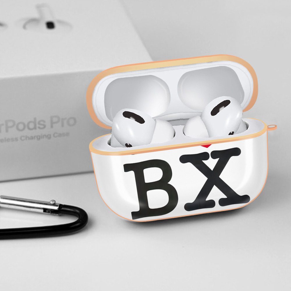 New York Yankees I Love BX AirPods Pro Protective Case Rose Gold, Flexible PC Material, Precise Fit, Anti-Slip Cover, Full Protection, Fingerprint Resistant, Washable With Keychain