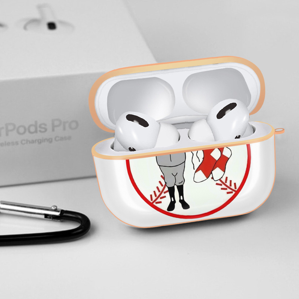 New York Yankees Duty Red Sox AirPods Pro Protective Case Rose Gold, Flexible PC Material, Precise Fit, Anti-Slip Cover, Full Protection, Fingerprint Resistant, Washable With Keychain