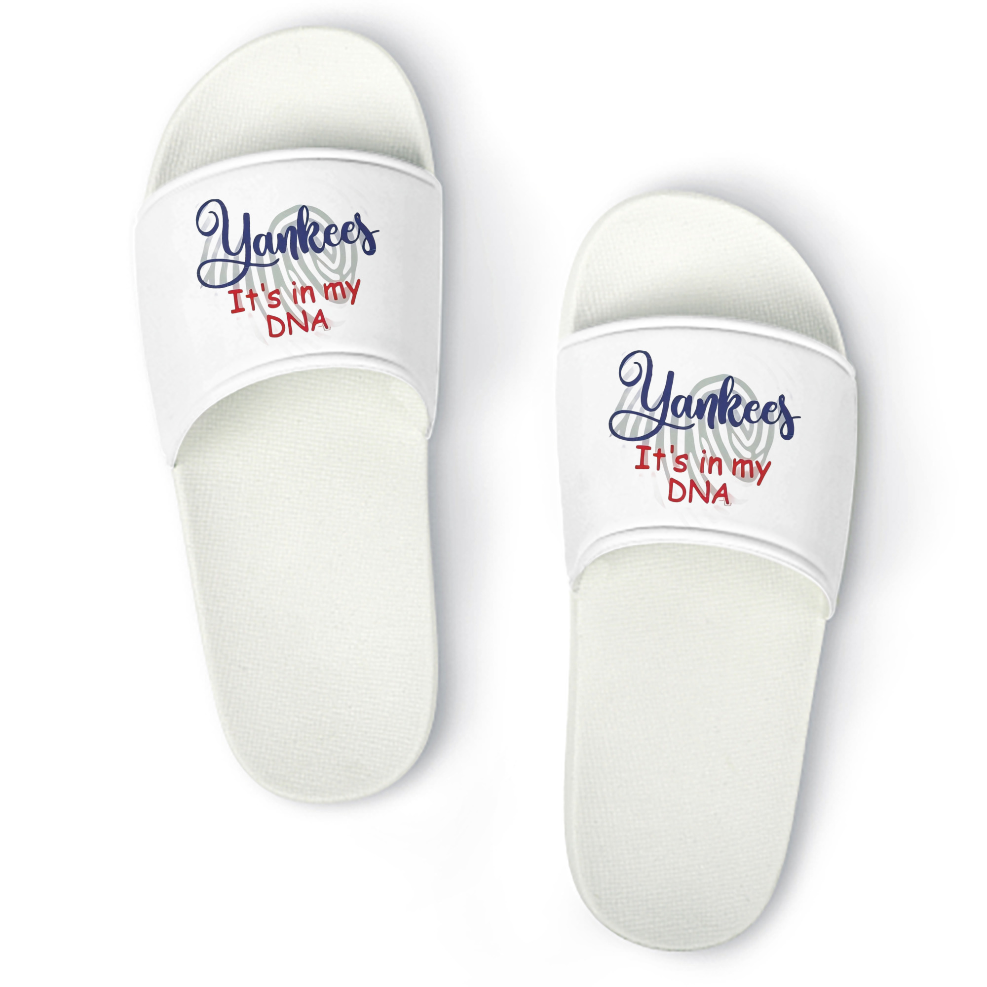 New York Yankees It's In My DNA PVC Home Slippers For Men & Women – Durable, Comfortable, Waterproof, Non-Slip, Stylish Casual Indoor & Outdoor Sandals