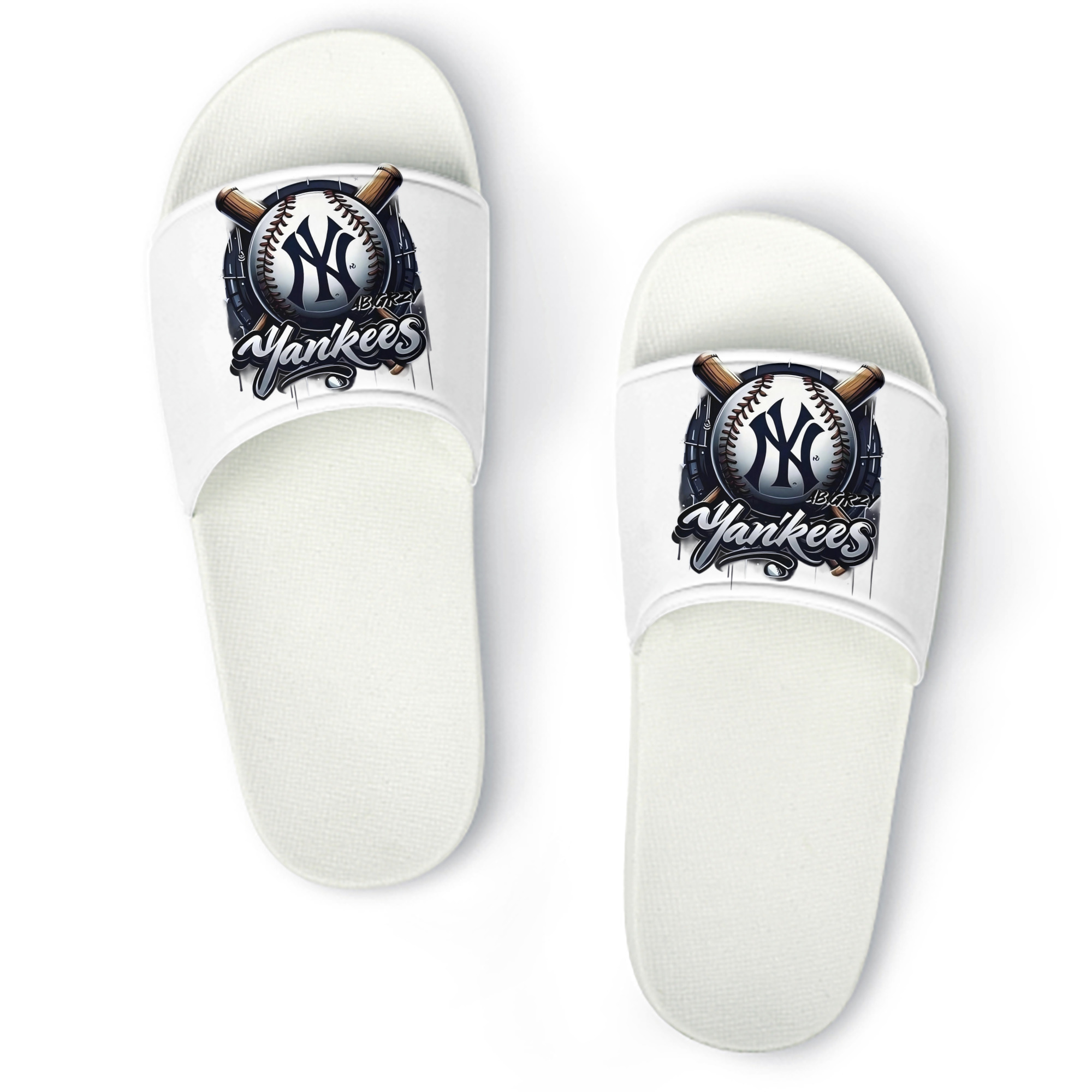 New York Yankees Baseball PVC Home Slippers For Men & Women – Durable, Comfortable, Waterproof, Non-Slip, Stylish Casual Indoor & Outdoor Sandals