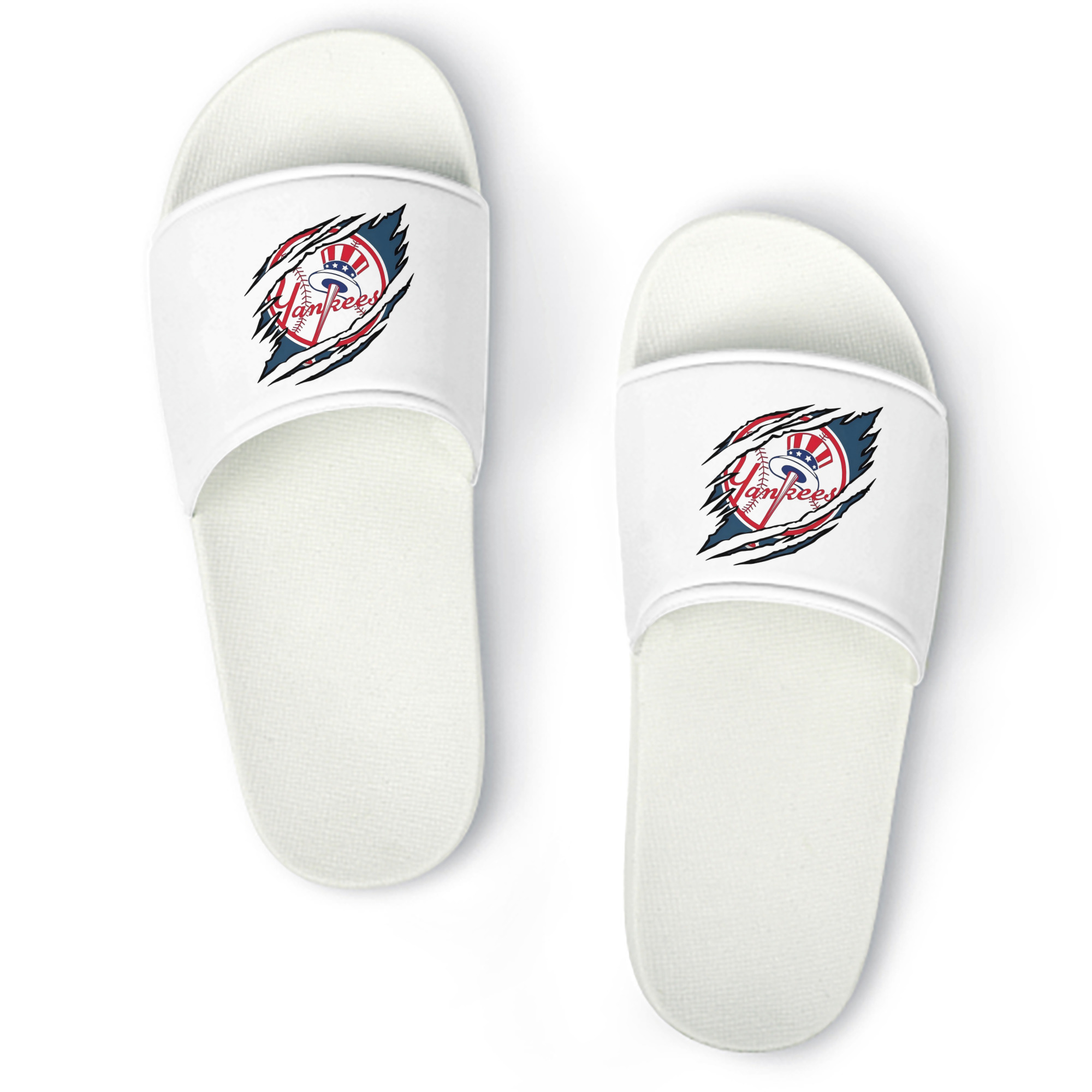 New York Yankees Claw Logo PVC Home Slippers For Men & Women – Durable, Comfortable, Waterproof, Non-Slip, Stylish Casual Indoor & Outdoor Sandals