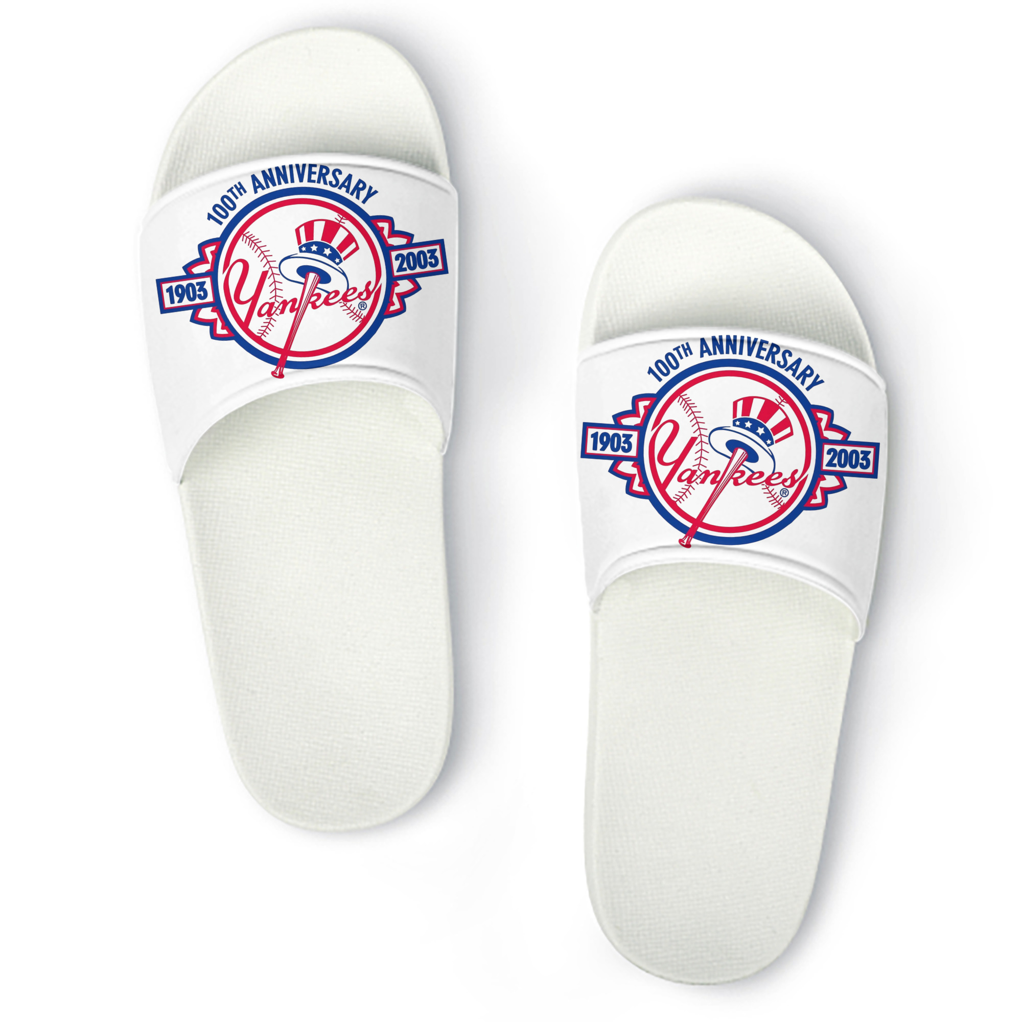 New York Yankees 100th Anniversary 1903-2003 PVC Home Slippers For Men & Women – Durable, Comfortable, Waterproof, Non-Slip, Stylish Casual Indoor & Outdoor Sandals