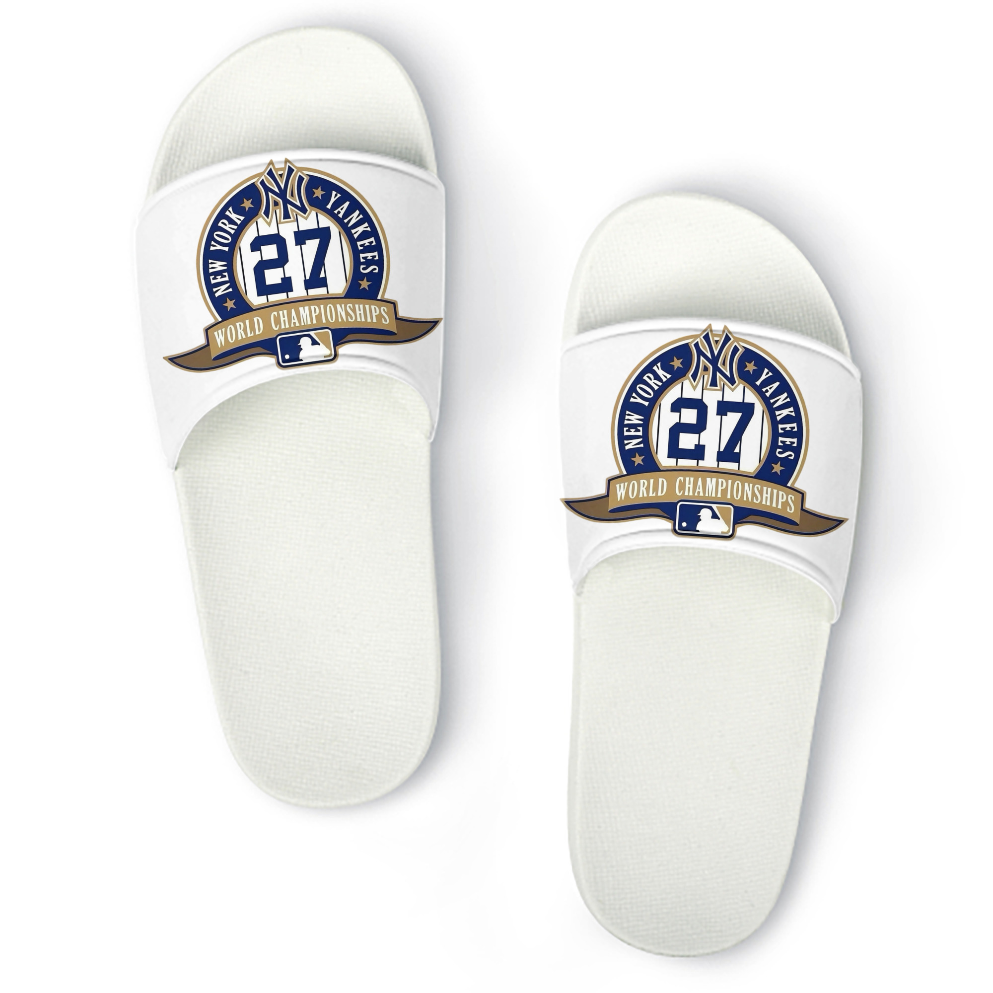 New York Yankees 27 World Championships PVC Home Slippers For Men & Women – Durable, Comfortable, Waterproof, Non-Slip, Stylish Casual Indoor & Outdoor Sandals