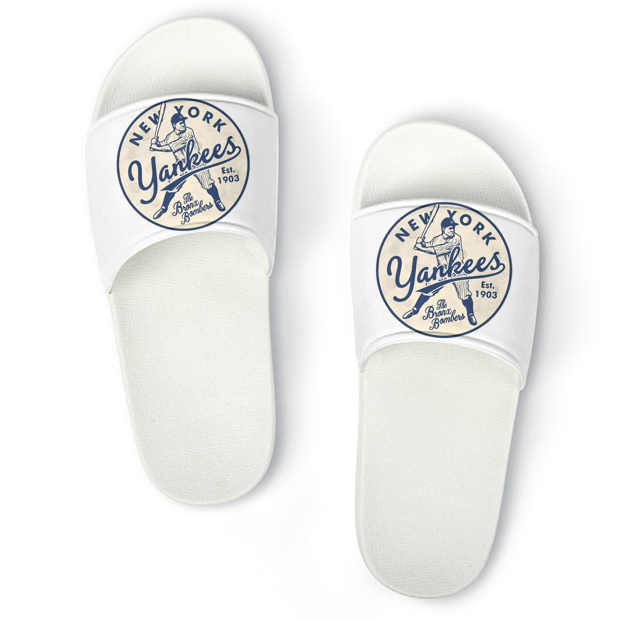 New York Yankees The Bronx Bombers Estd 1903 PVC Home Slippers For Men & Women – Durable, Comfortable, Waterproof, Non-Slip, Stylish Casual Indoor & Outdoor Sandals