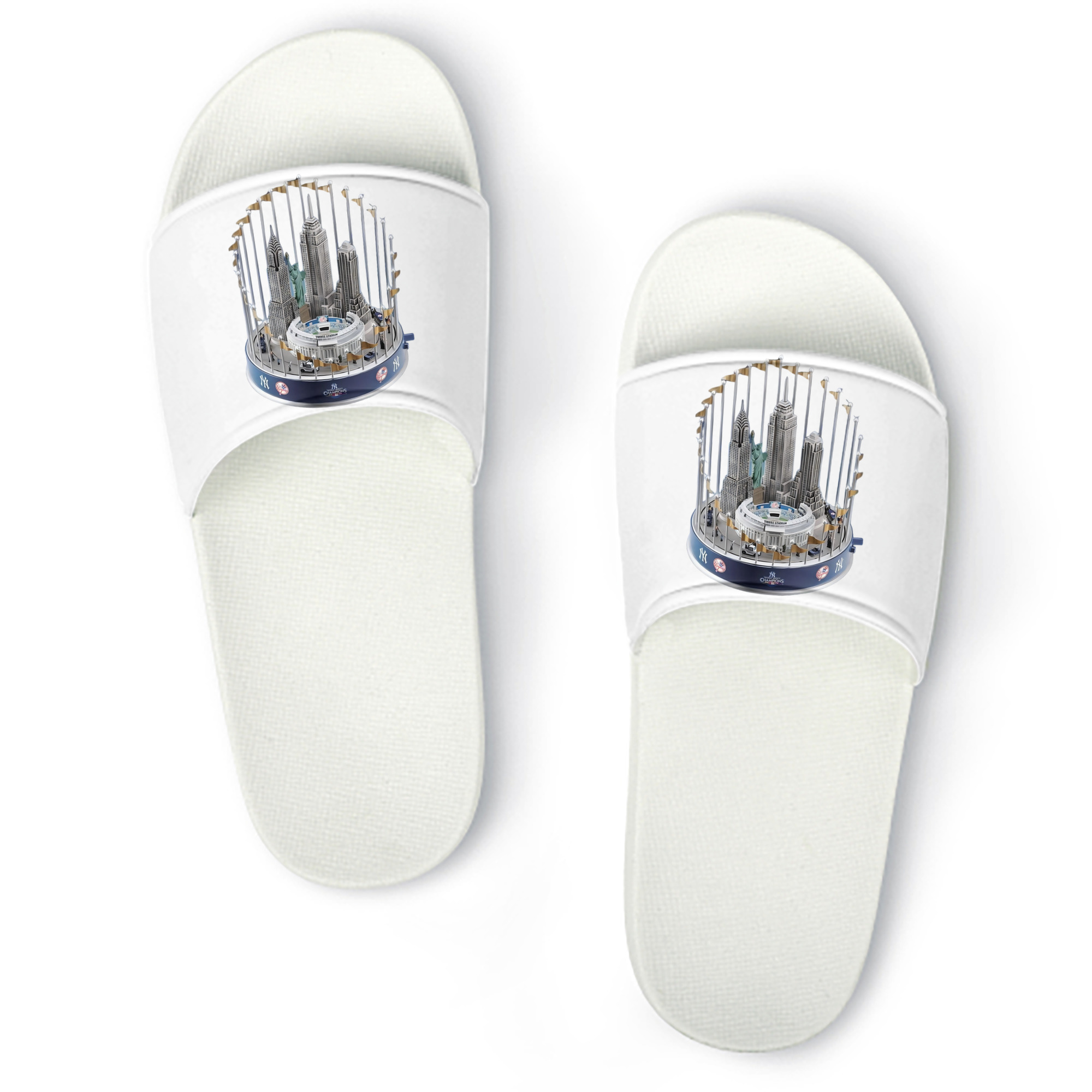 New York Yankees WS Champions Cup PVC Home Slippers For Men & Women – Durable, Comfortable, Waterproof, Non-Slip, Stylish Casual Indoor & Outdoor Sandals