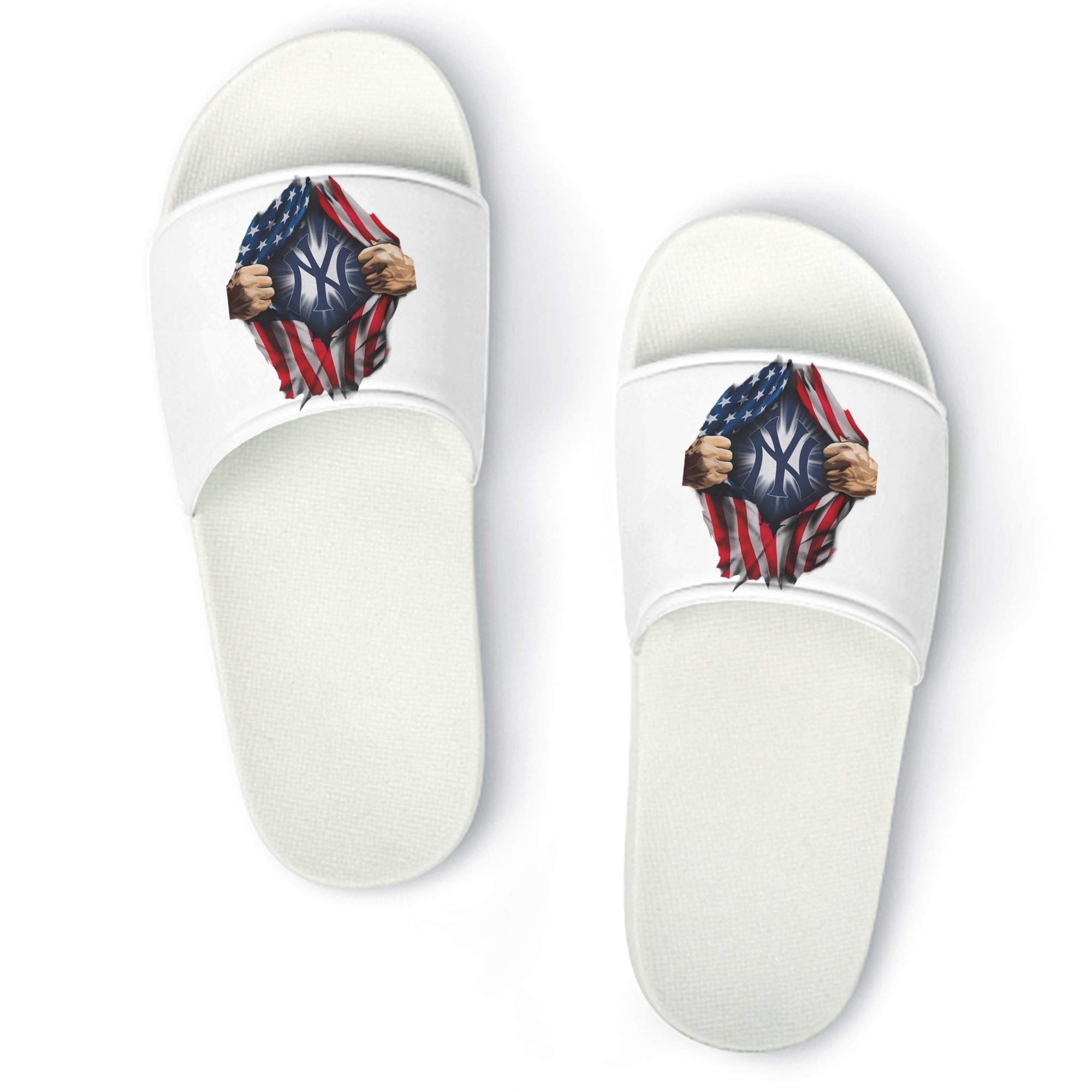 New York Yankees US Flag Yankees Inside Me PVC Home Slippers For Men & Women – Durable, Comfortable, Waterproof, Non-Slip, Stylish Casual Indoor & Outdoor Sandals