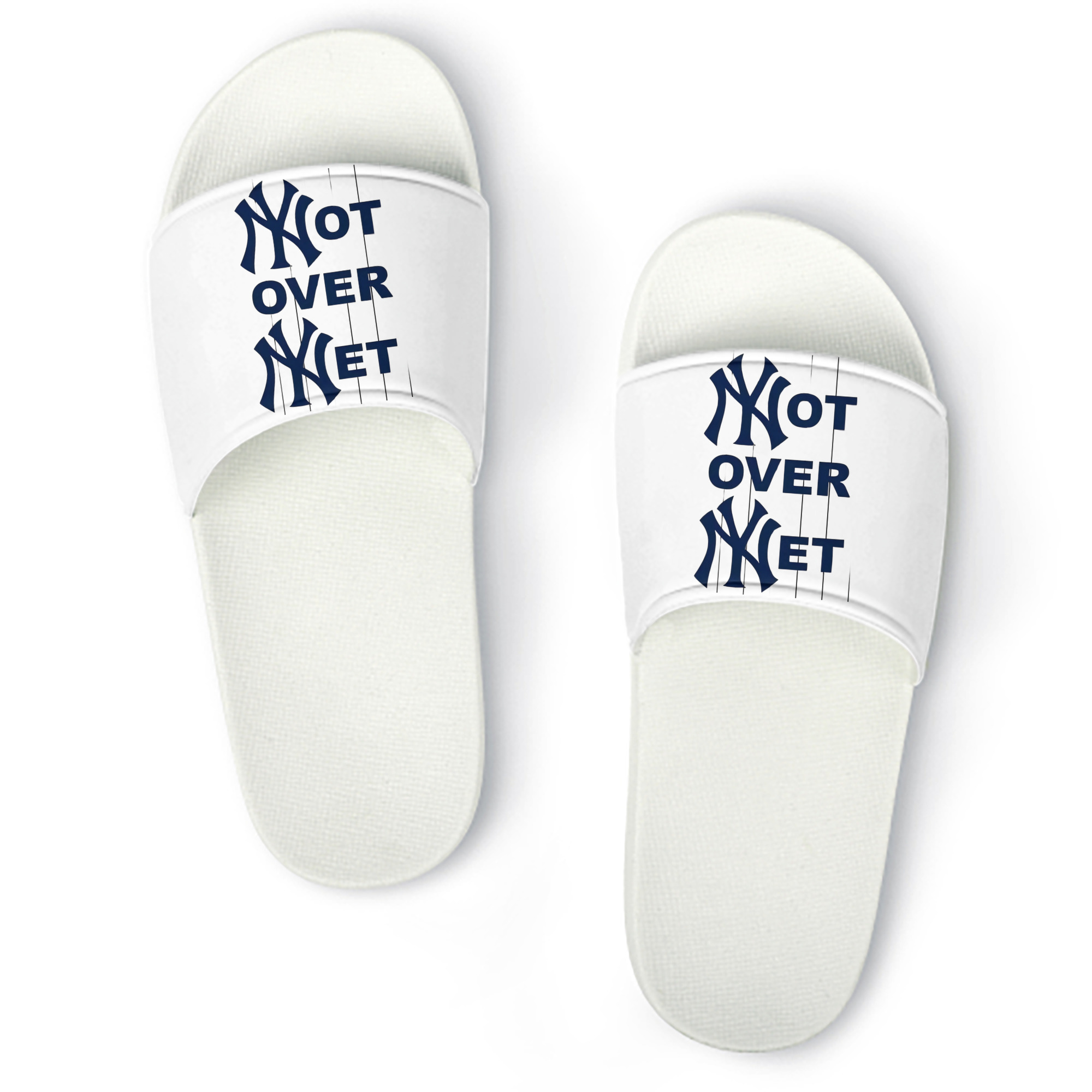 New York Yankees Not over Net PVC Home Slippers For Men & Women – Durable, Comfortable, Waterproof, Non-Slip, Stylish Casual Indoor & Outdoor Sandals