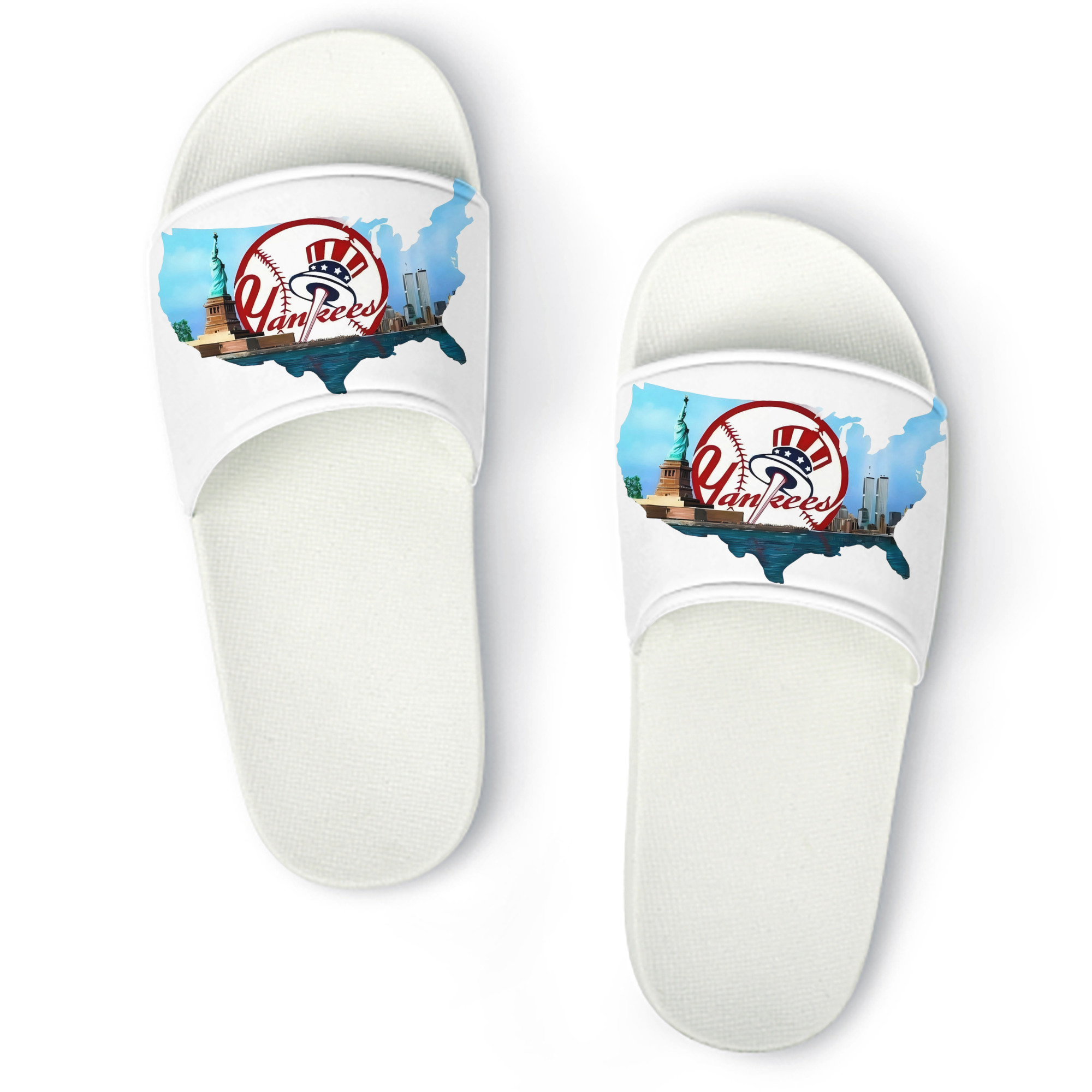 New York Yankees Whole USA PVC Home Slippers For Men & Women – Durable, Comfortable, Waterproof, Non-Slip, Stylish Casual Indoor & Outdoor Sandals