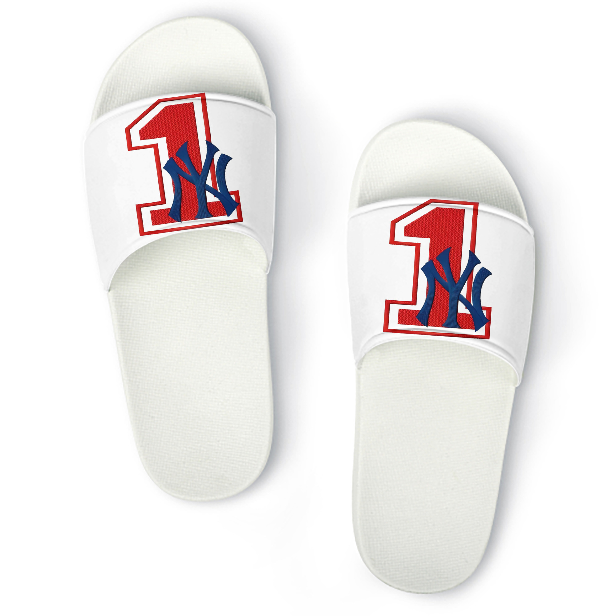 New York Yankees No.1 Fans PVC Home Slippers For Men & Women – Durable, Comfortable, Waterproof, Non-Slip, Stylish Casual Indoor & Outdoor Sandals