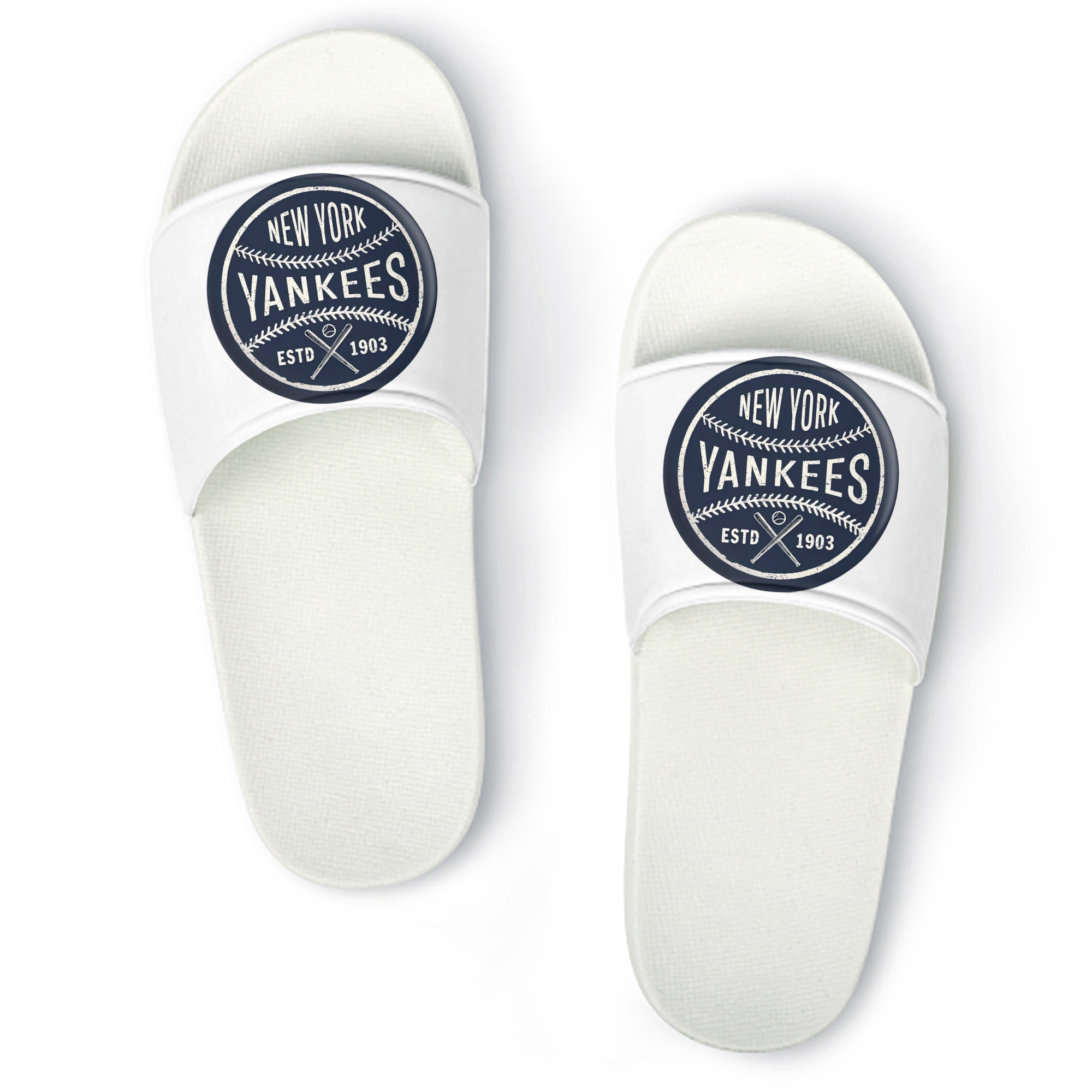 New York Yankees Estd 1903 PVC Home Slippers For Men & Women – Durable, Comfortable, Waterproof, Non-Slip, Stylish Casual Indoor & Outdoor Sandals
