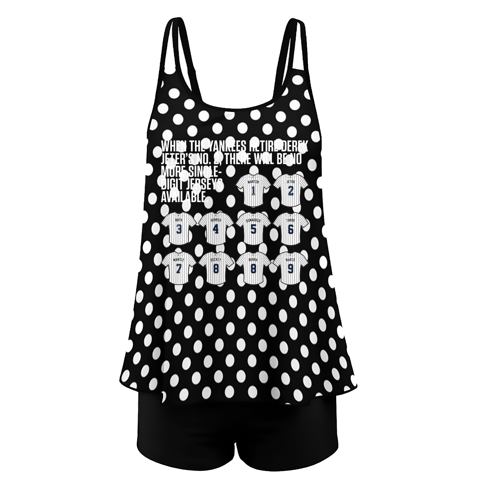 New York Yankees 61 Women’s Heat Transfer Printed Two-Piece Swimsuit Set – Sexy Double Strap Bandeau Top & Boyshort Bottoms, Soft Nylon-Spandex, Perfect for Beach, Pool & Vacation