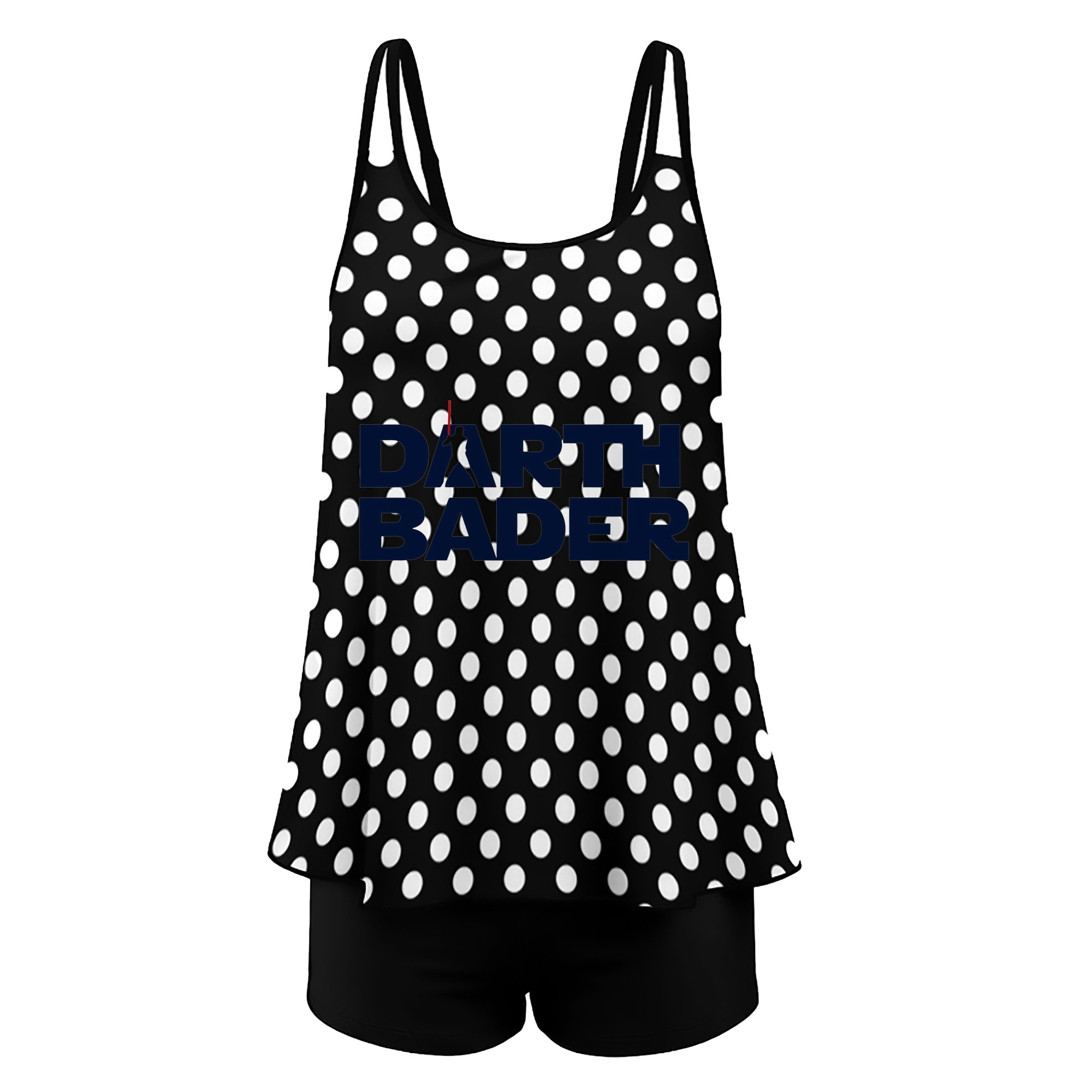 New York Yankees Harrison Bader Darth Bader Women’s Heat Transfer Printed Two-Piece Swimsuit Set – Sexy Double Strap Bandeau Top & Boyshort Bottoms, Soft Nylon-Spandex, Perfect for Beach, Pool & Vacation