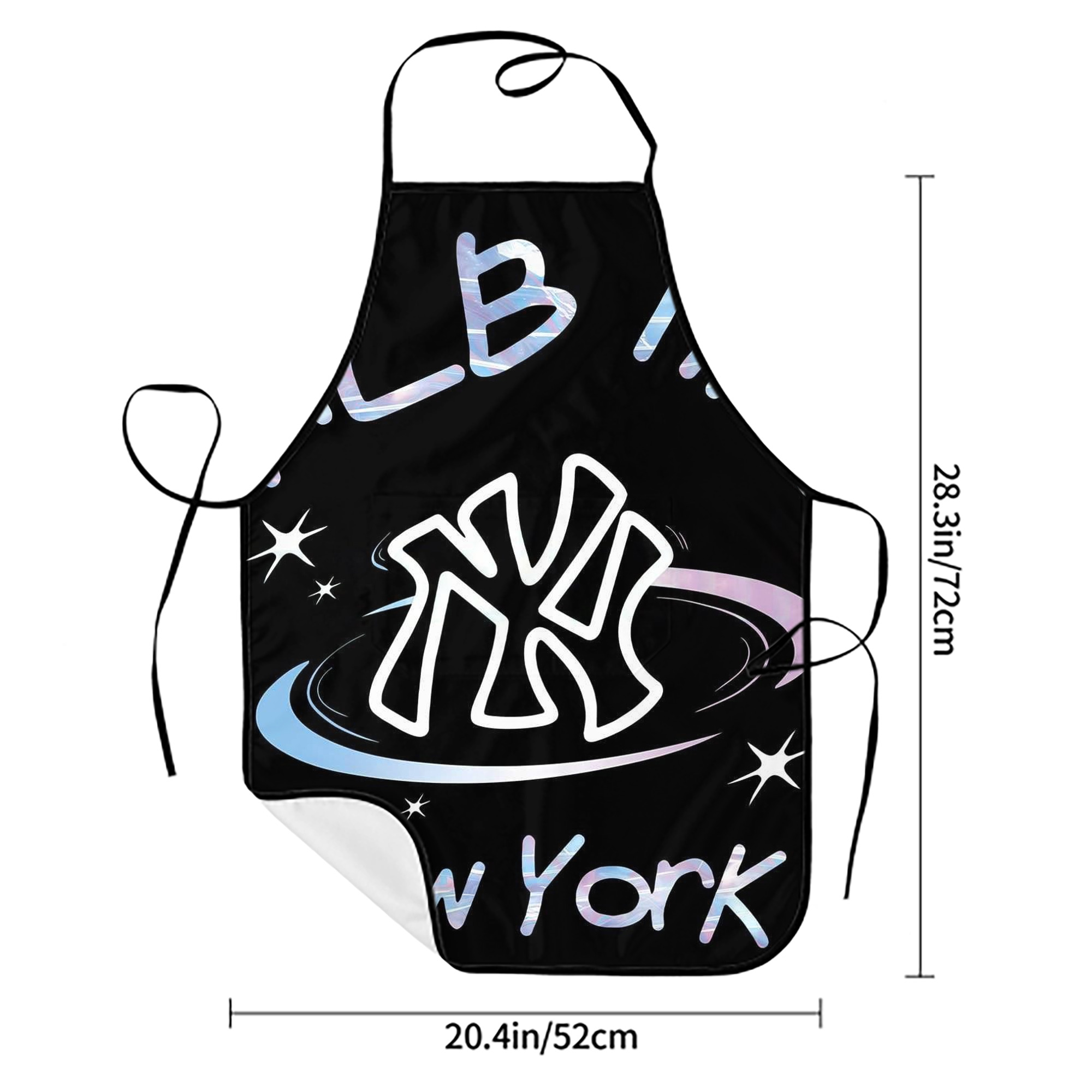Like New York Yankees Baseball Team Stain-Resistant Polyester Apron With Pocket – Full Print, Waterproof, Anti-Wrinkle, Anti-Pilling – Ideal For Kitchen, BBQ, Restaurant, Salon & More