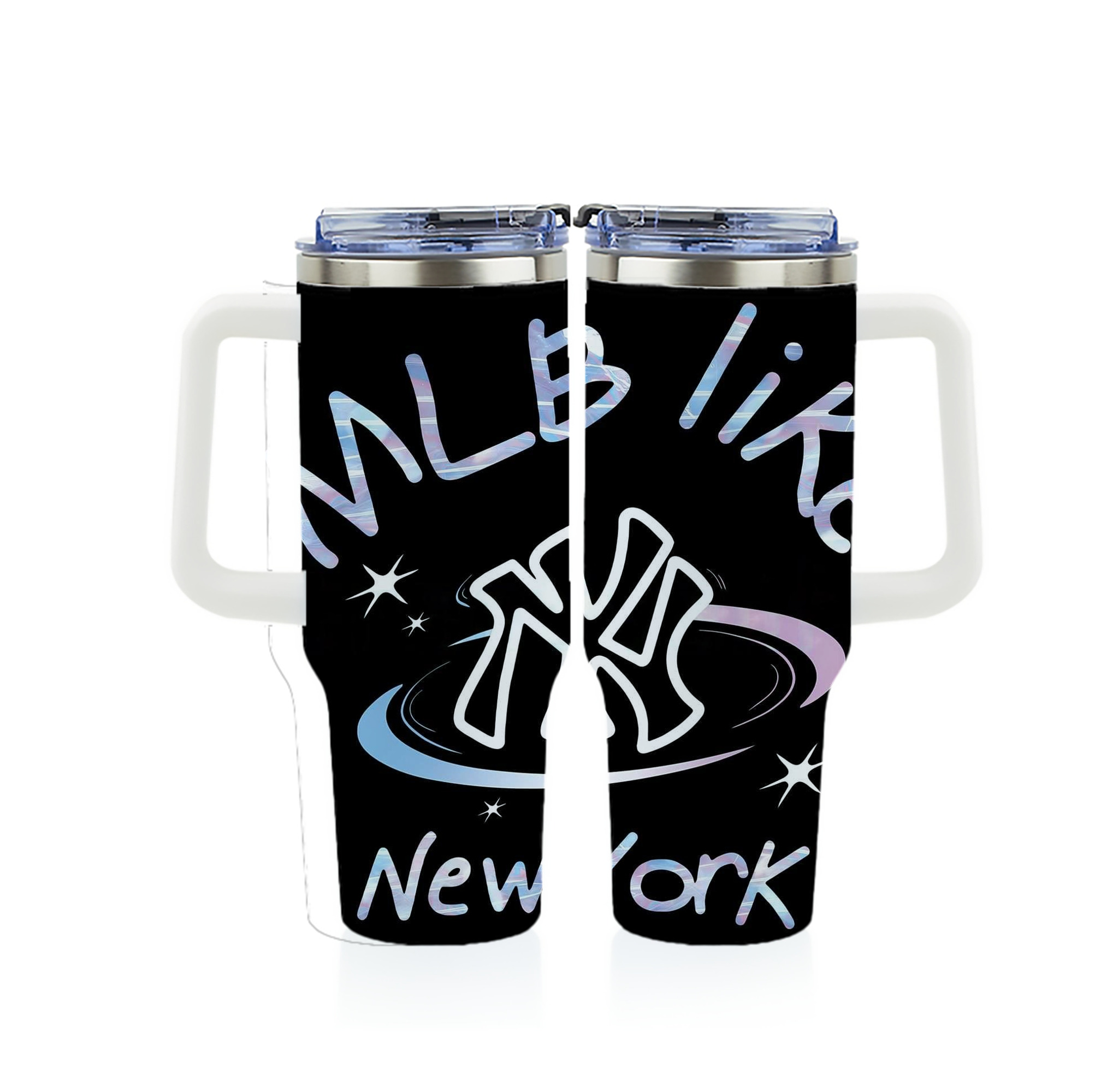 Like New York Yankees Baseball Team 40oz Full Wrap Car Tumbler – Durable Stainless Steel Travel Mug With Vibrant UV Print – Double Wall Insulated, Fits Most Car Cup Holders